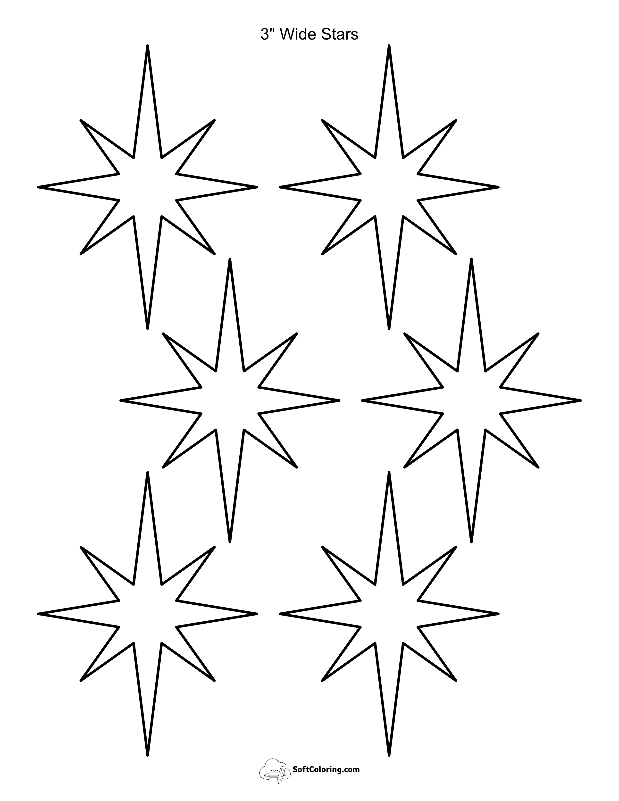 3" Christmas Stars