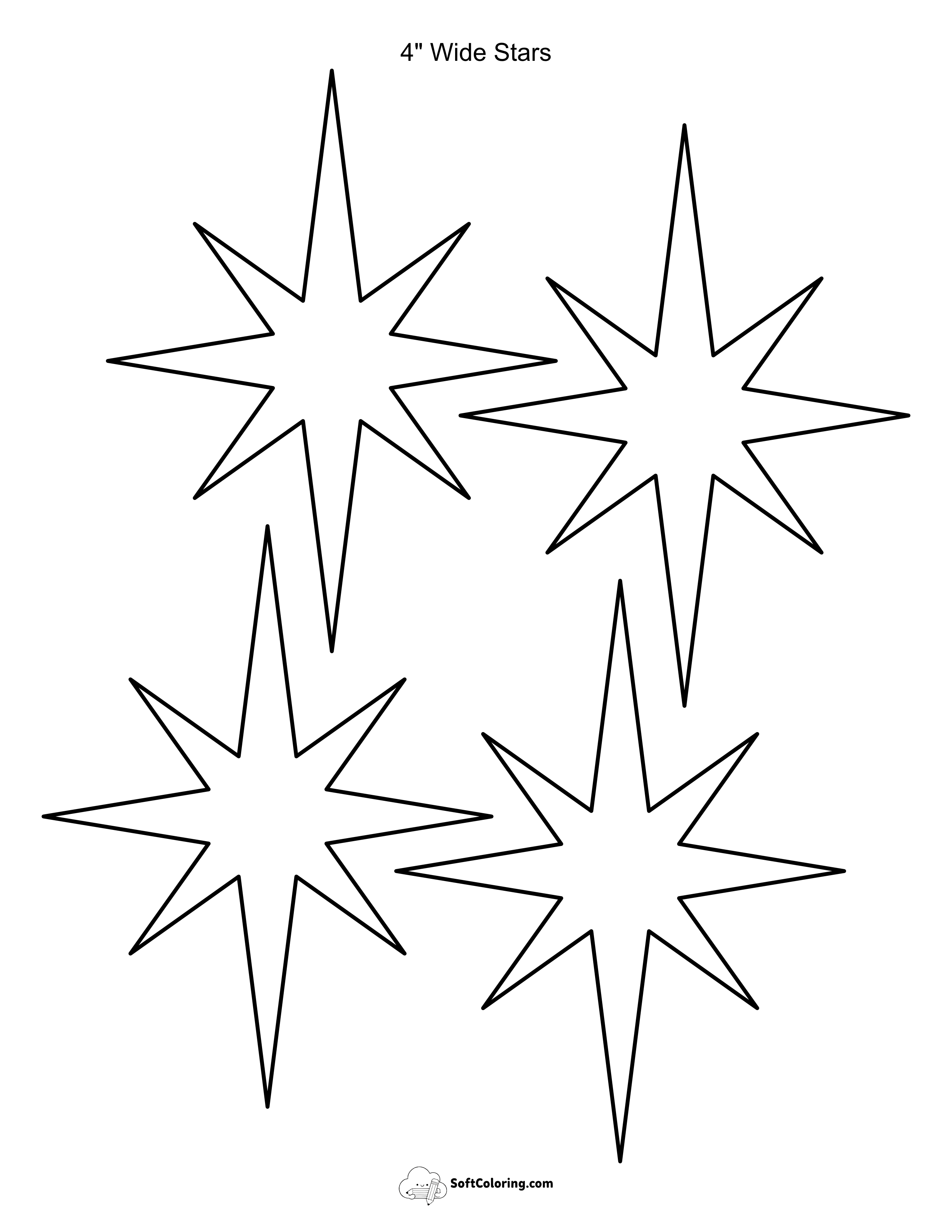 4" Christmas Star Outline