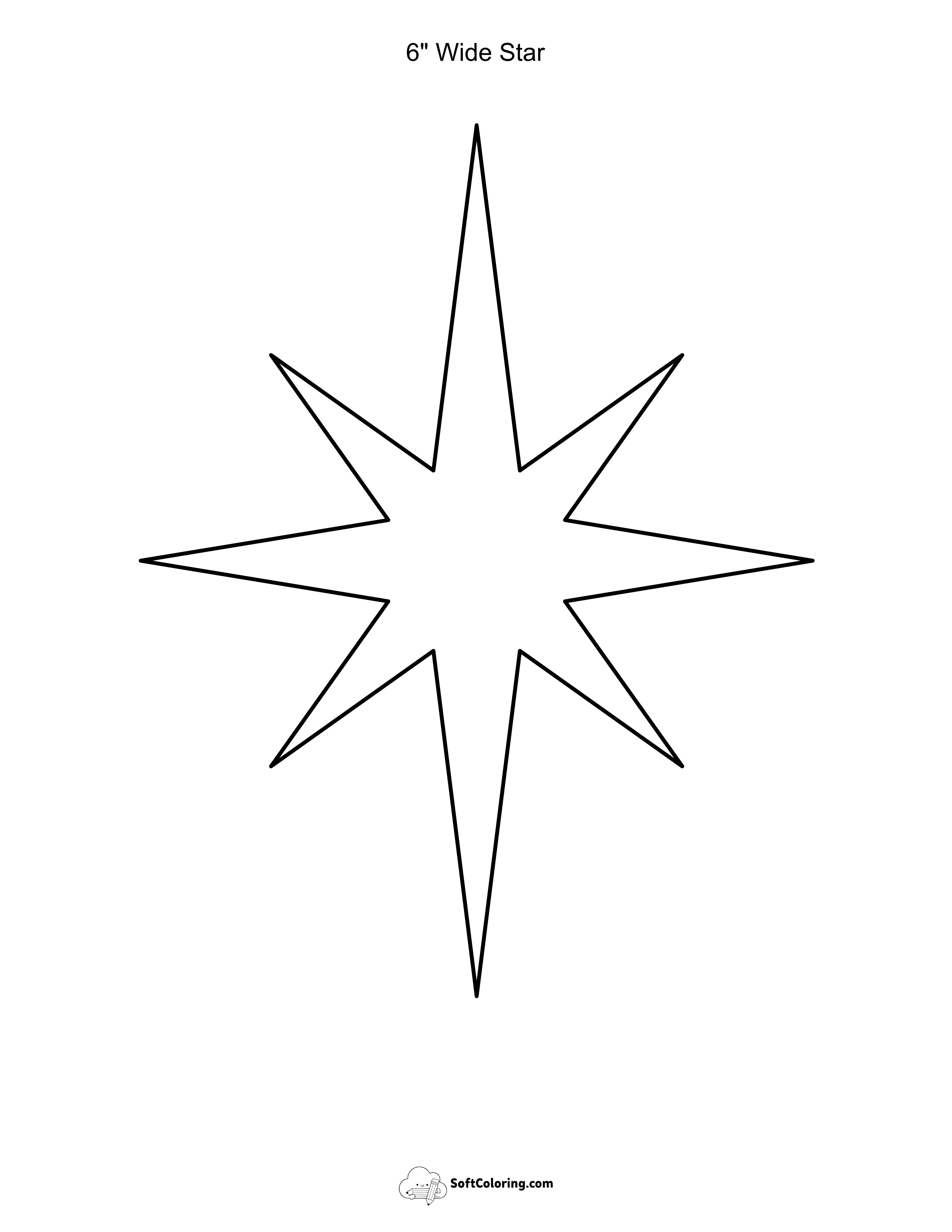 6" Christmas Star Stencil