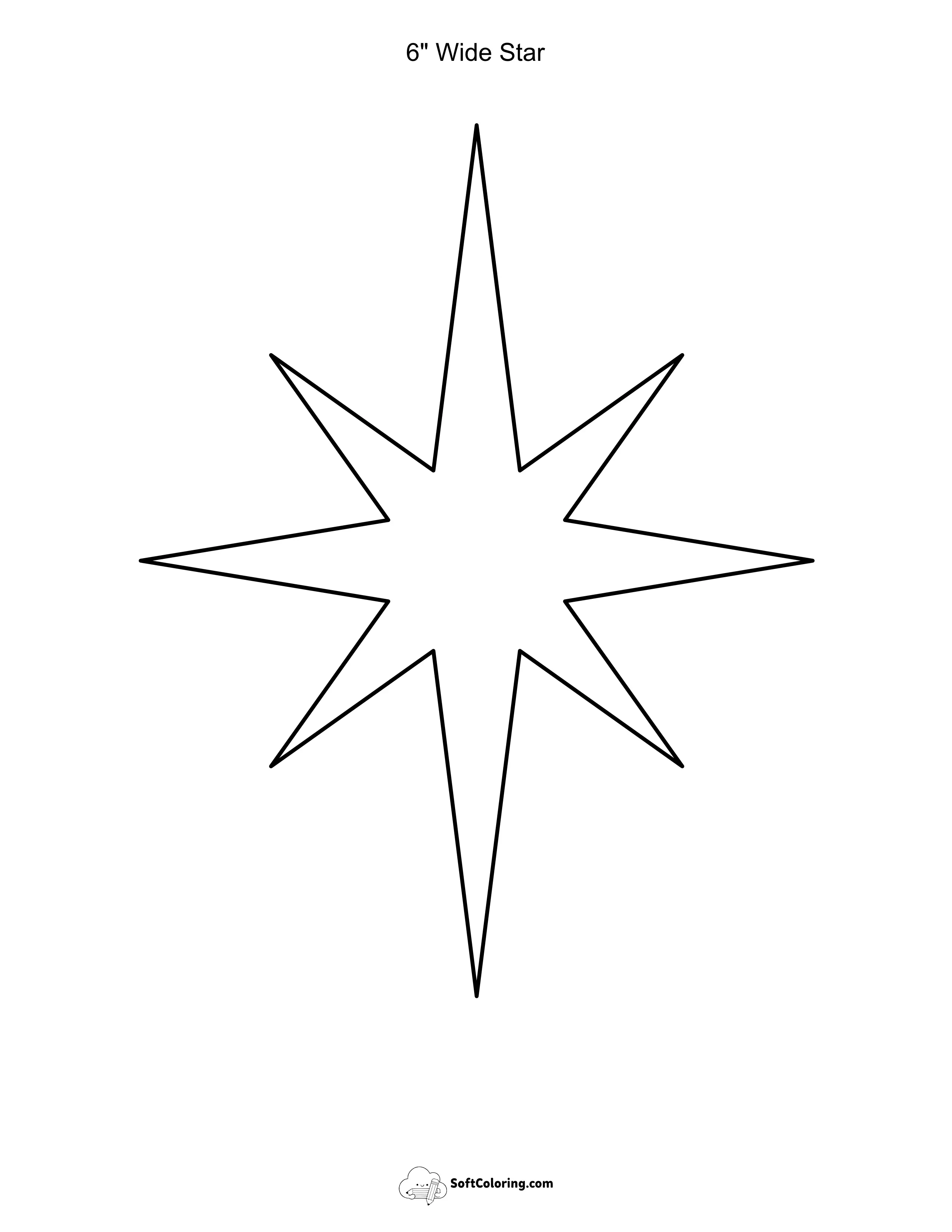 6" Christmas Star Stencil