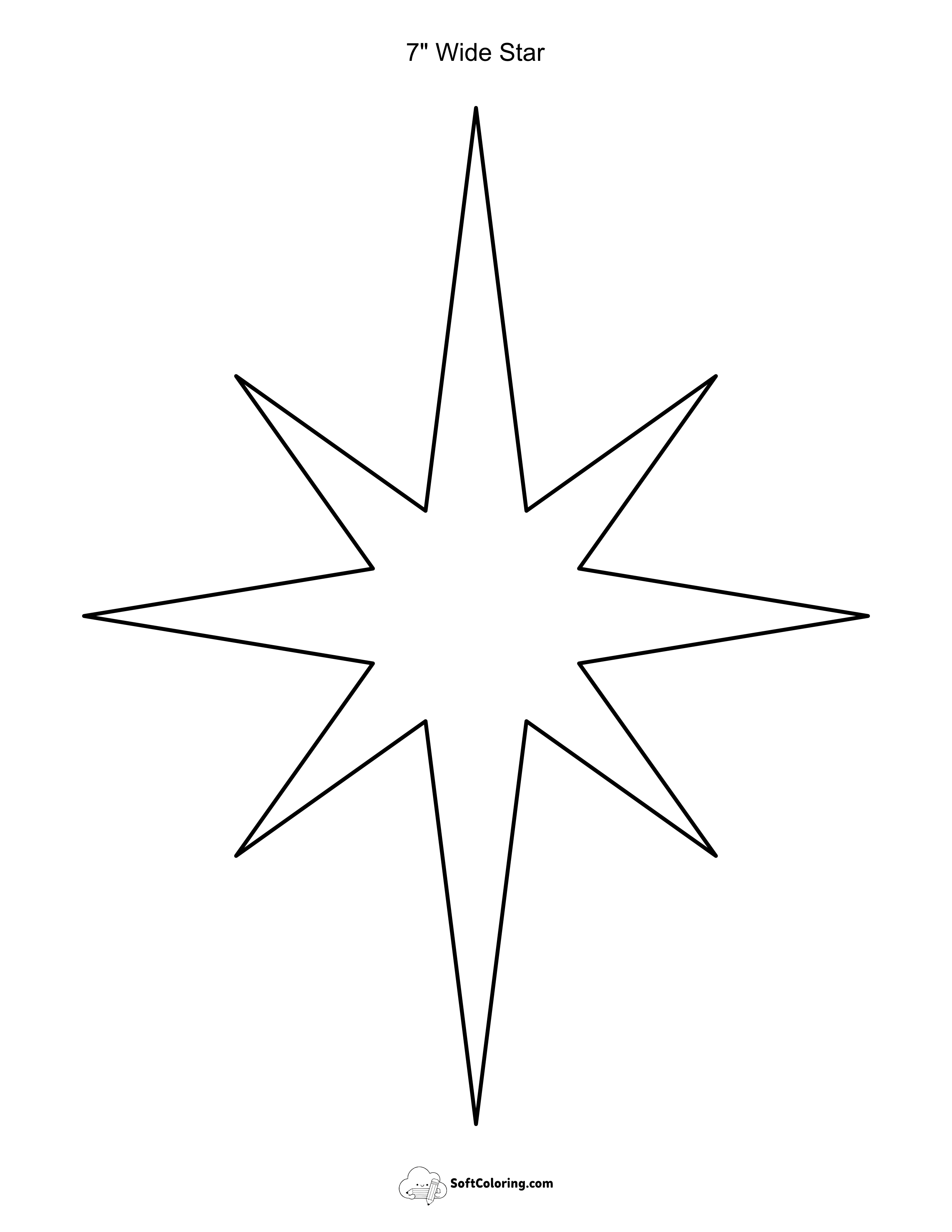 7" Christmas Star Outline