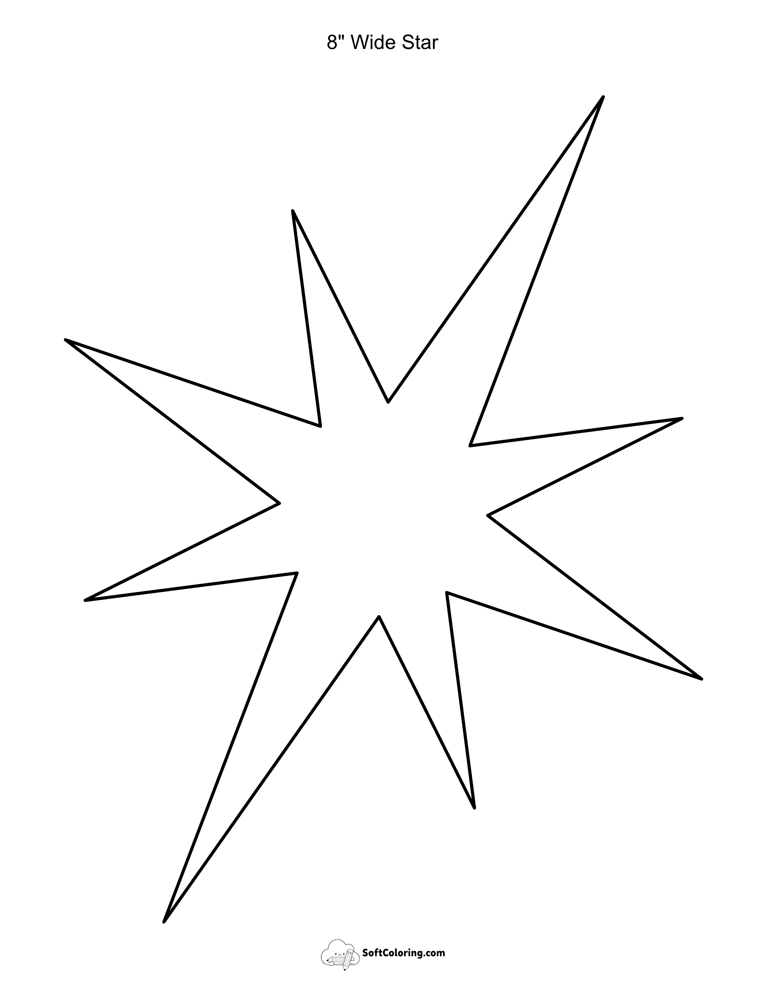 8" Christmas Star Template
