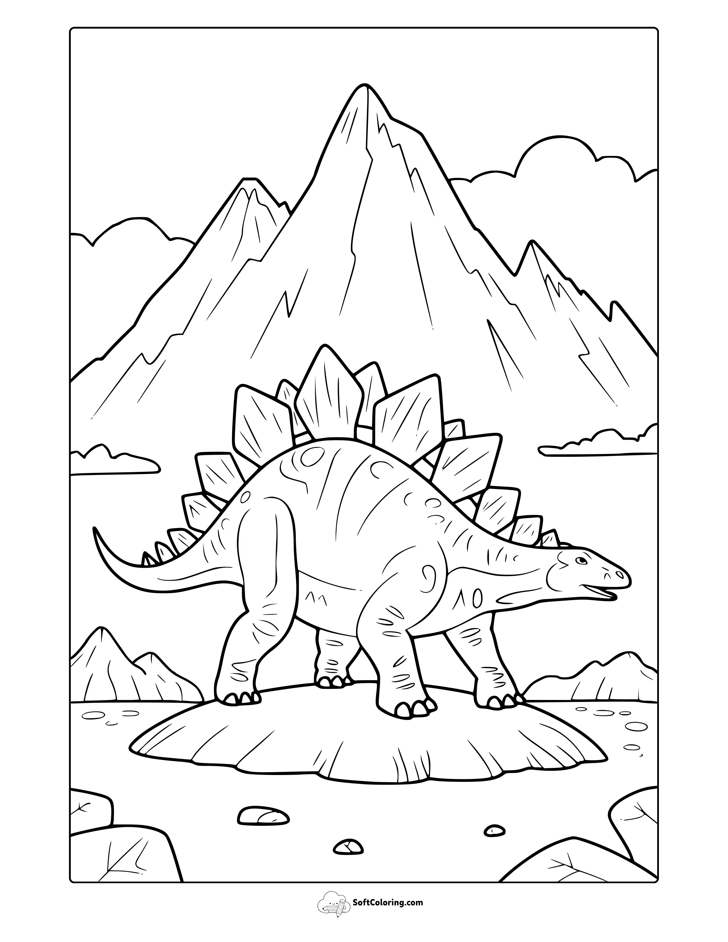 Stegosaurus Dinosaur Coloring Page