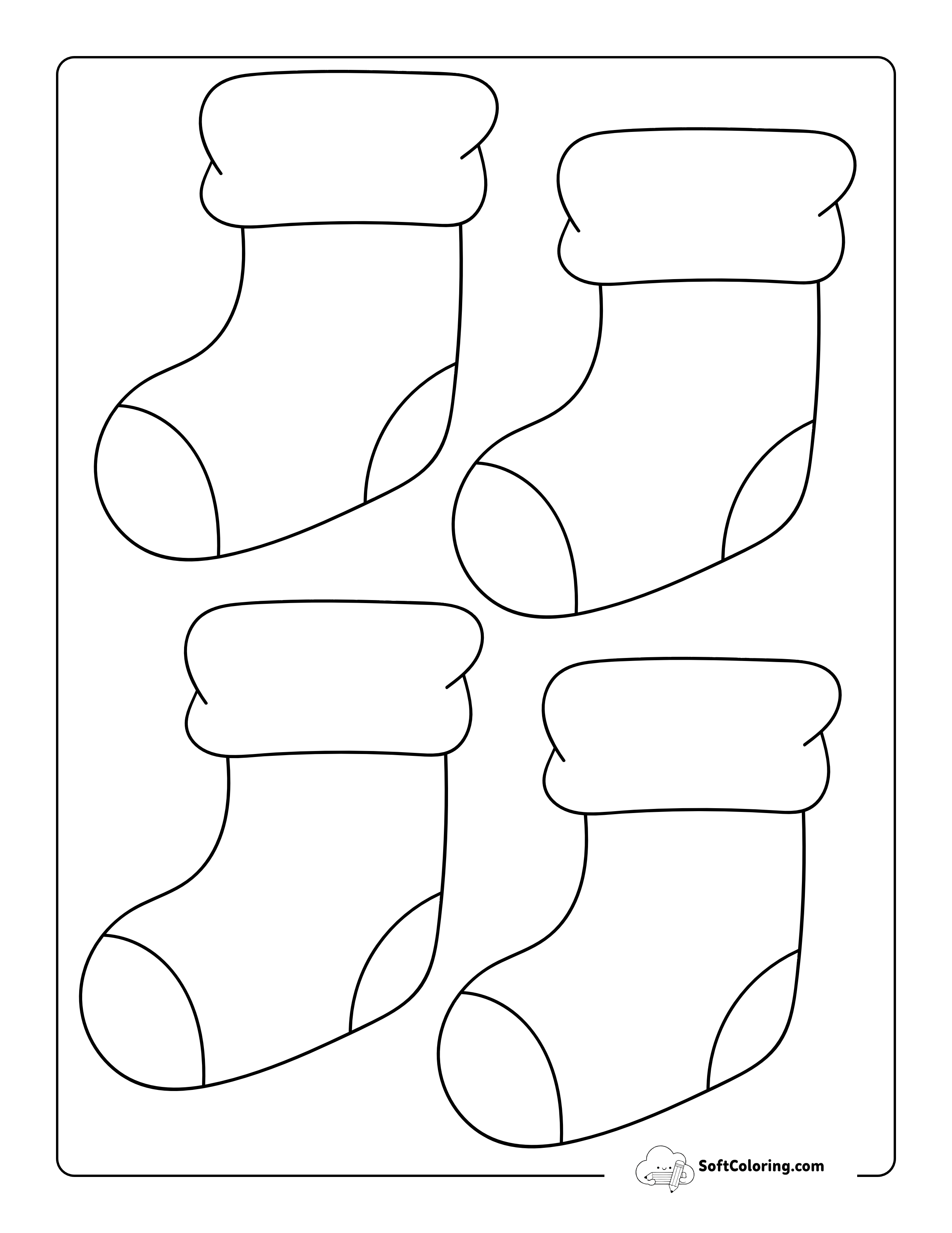 Small Christmas Stocking Template
