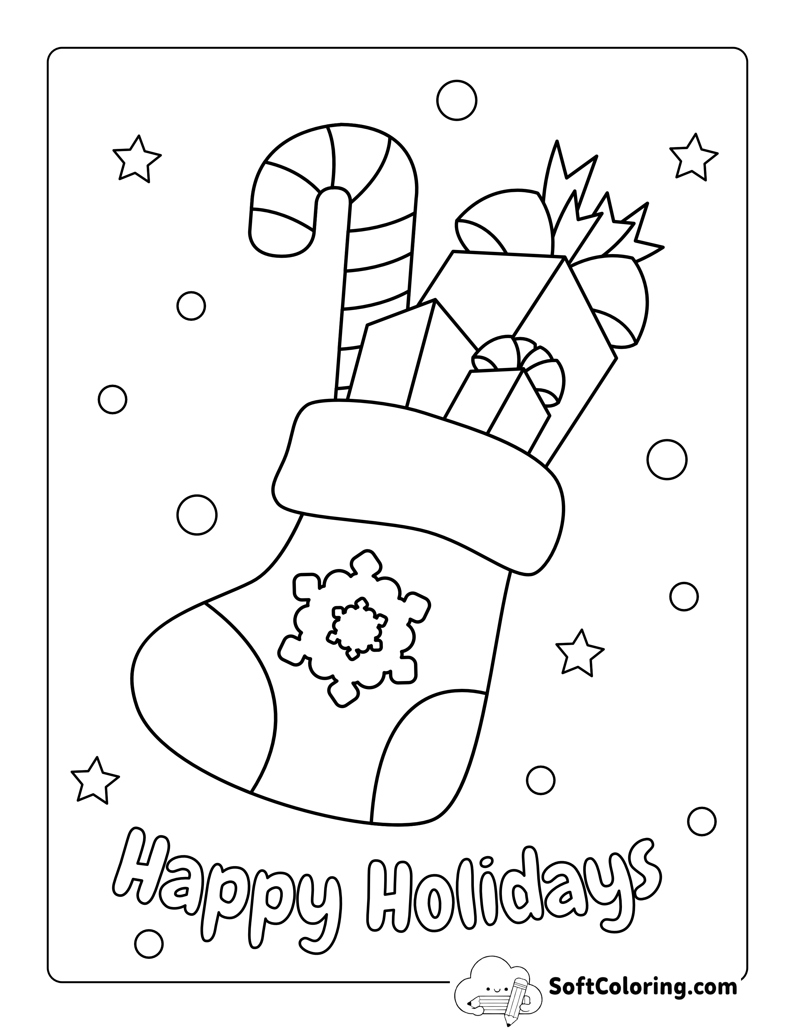 Christmas Stocking Coloring Page