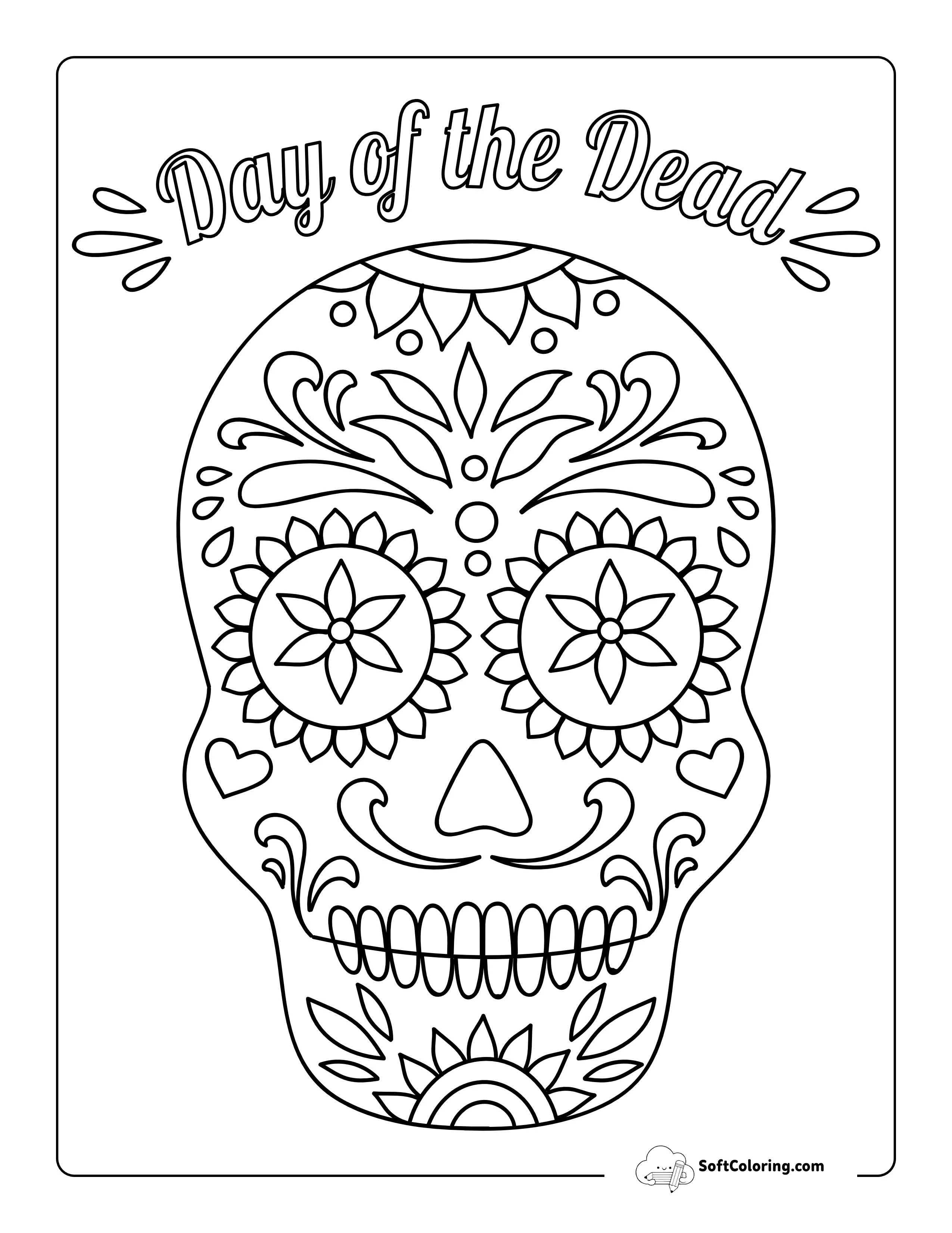 "Day Of The Dead" Halloween Sugar Skull Printable