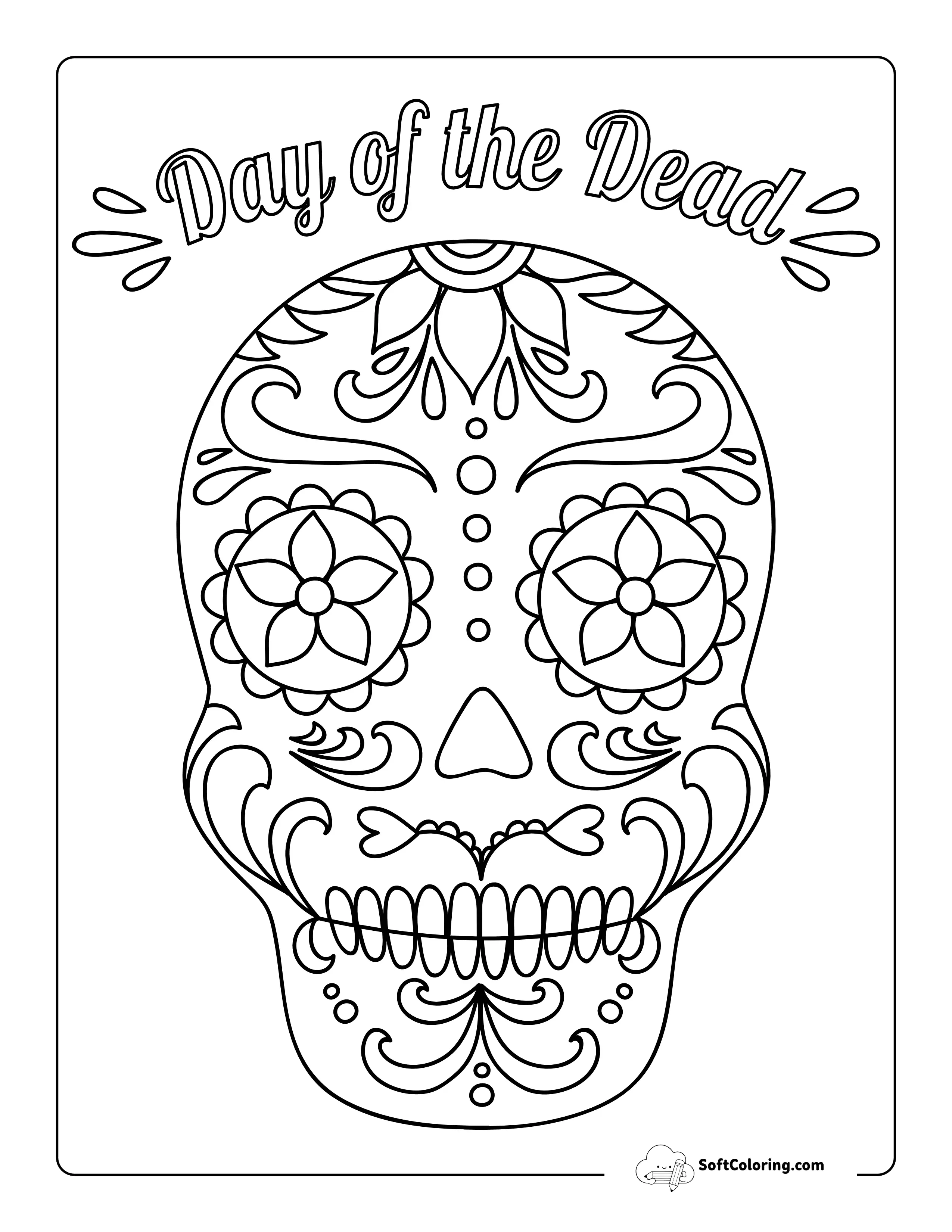 "Day Of The Dead" Decorative Sugar Skull Printable