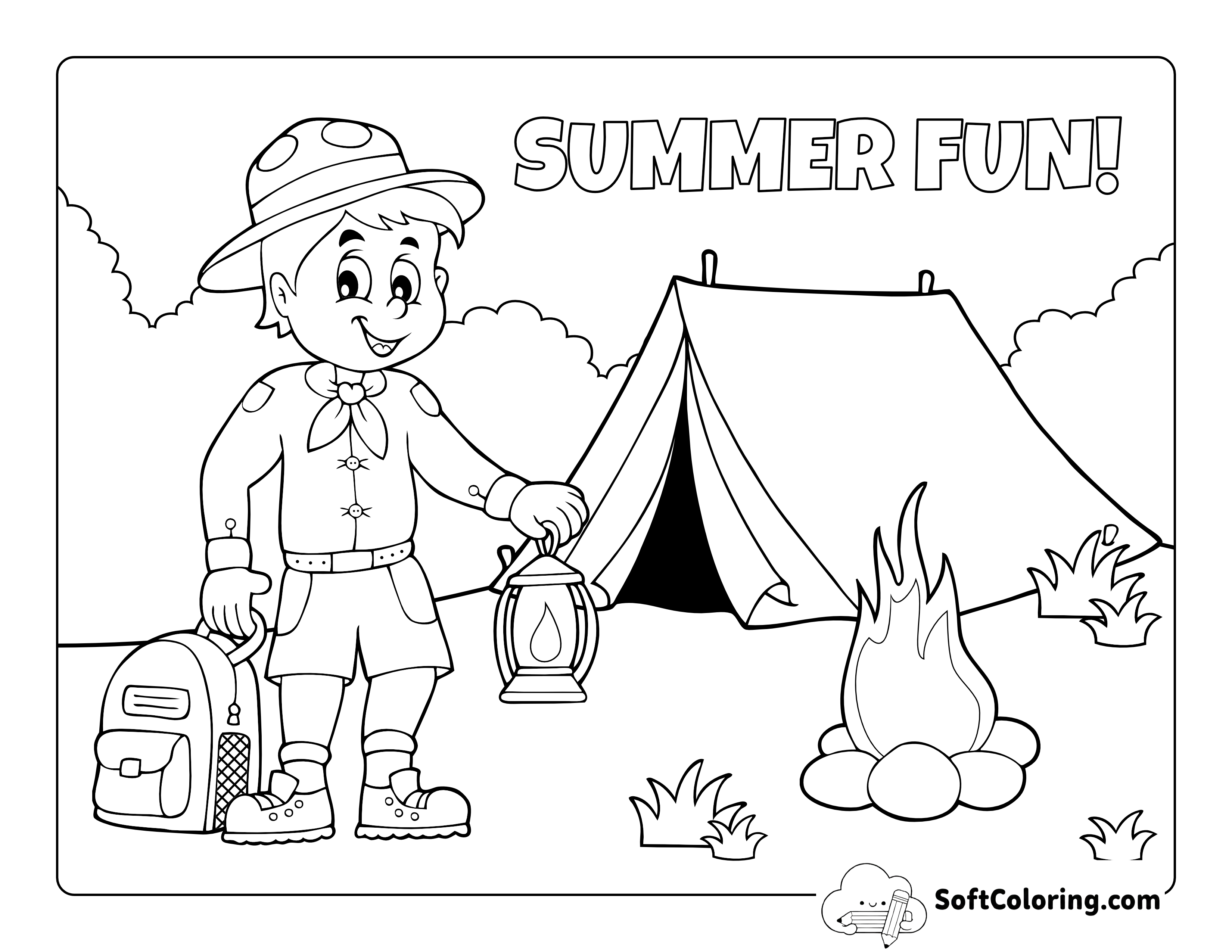 Boy Scout Printable Coloring Page