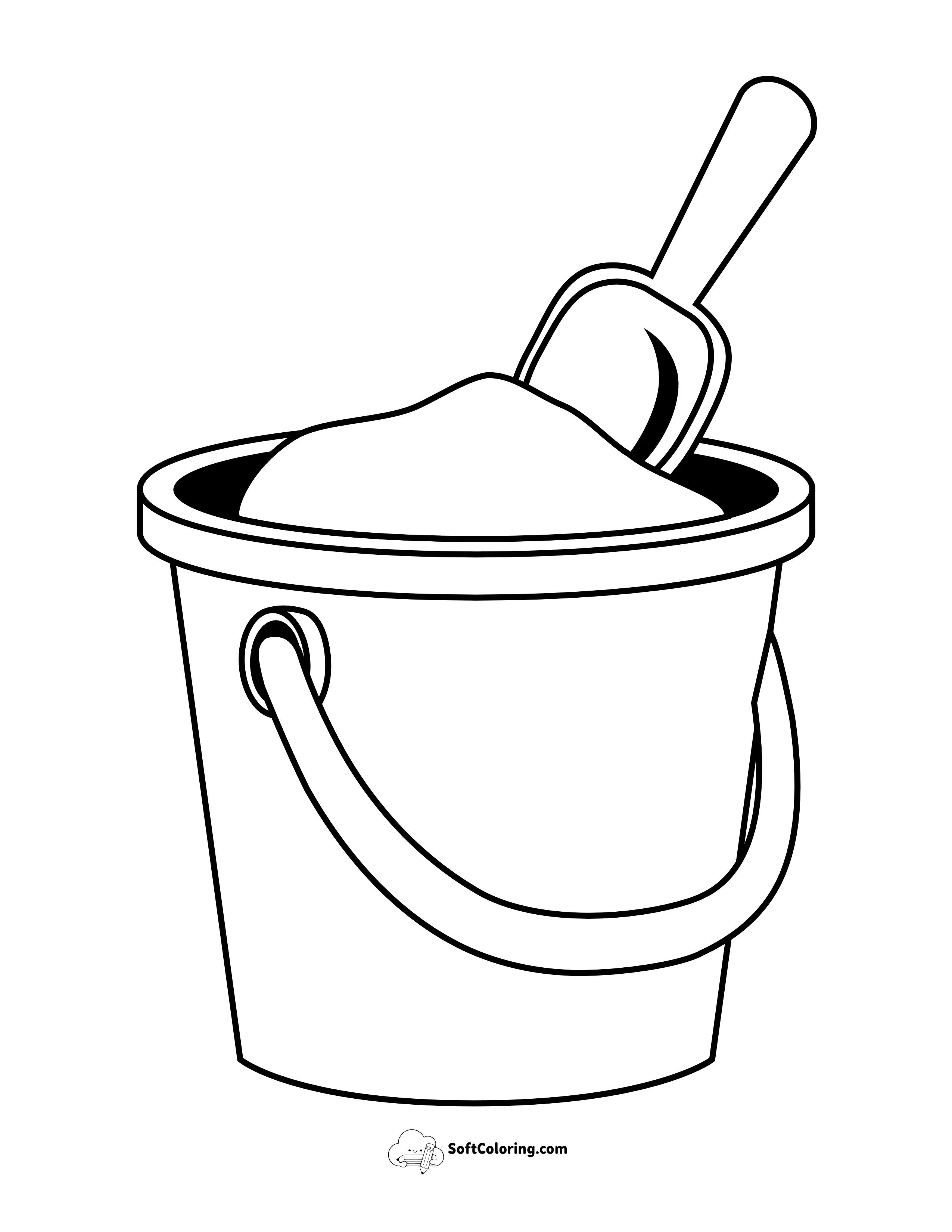 Sand Bucket Coloring For Toddlers