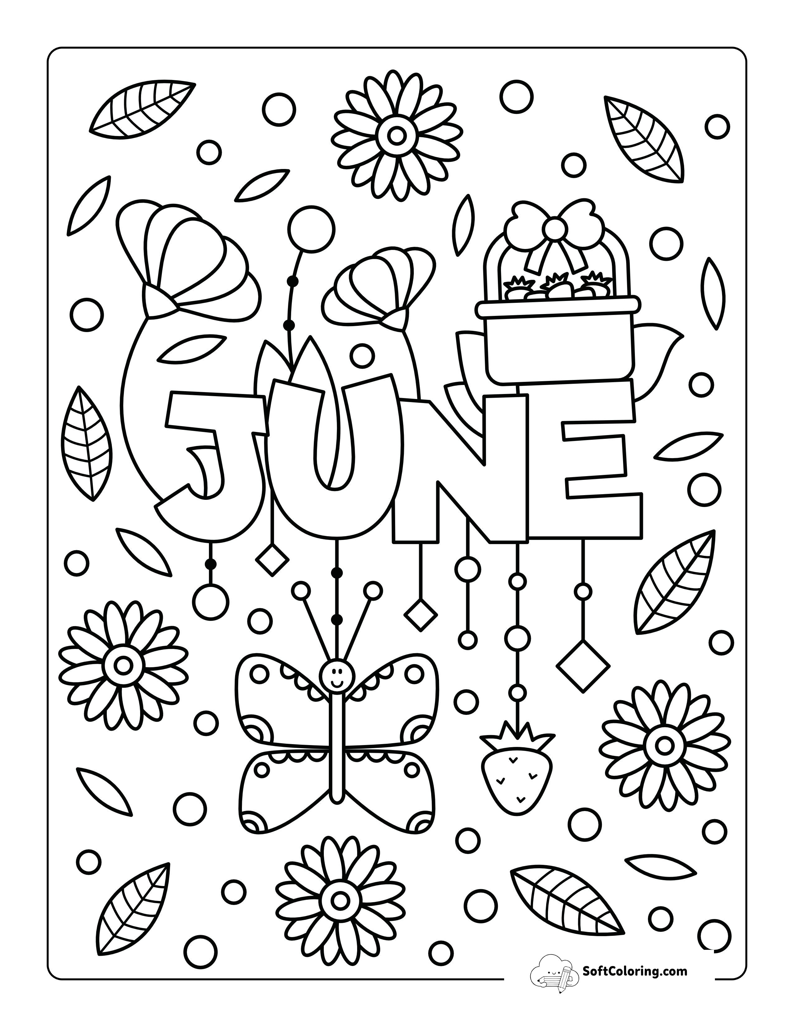 June Coloring Page