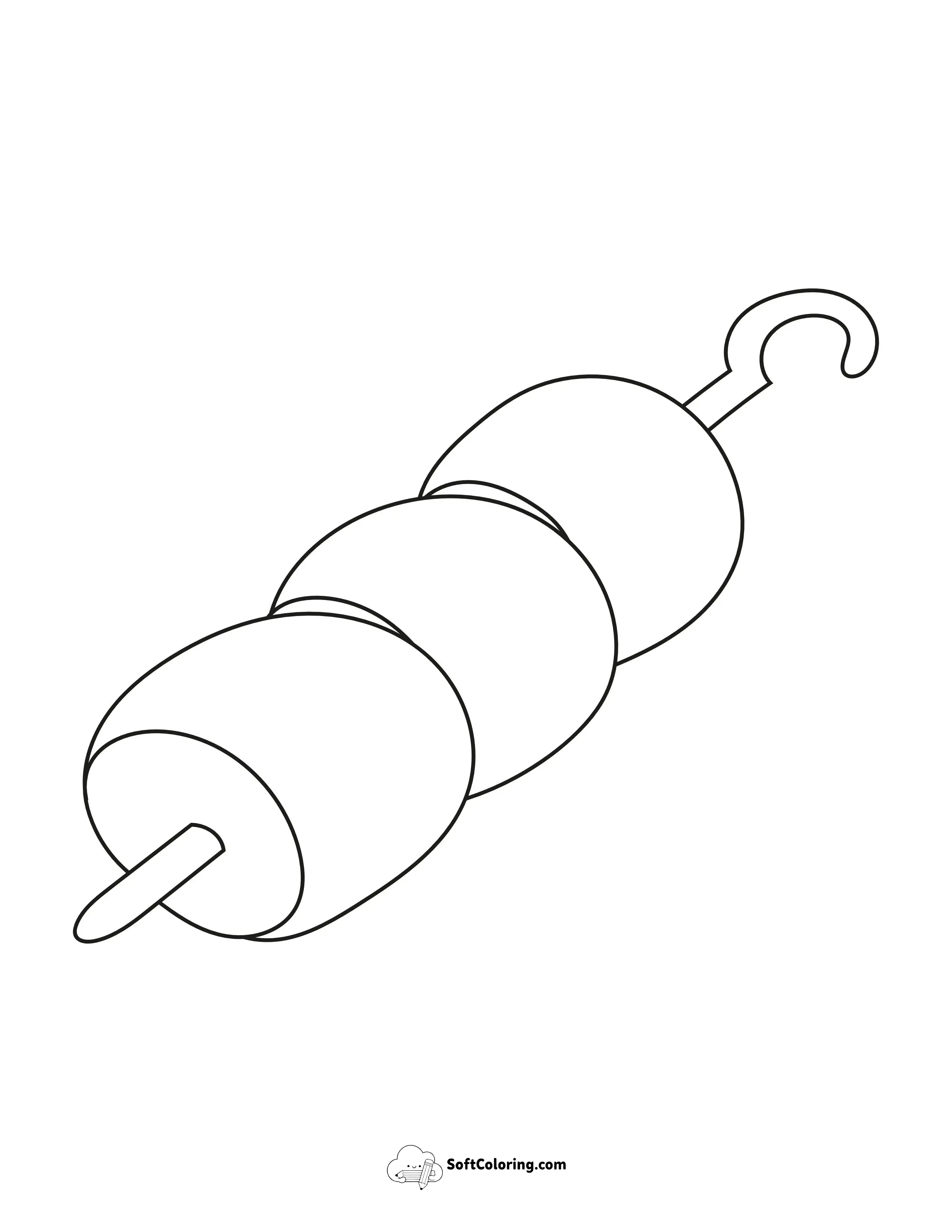 Marshmallow Coloring Page For Preschoolers