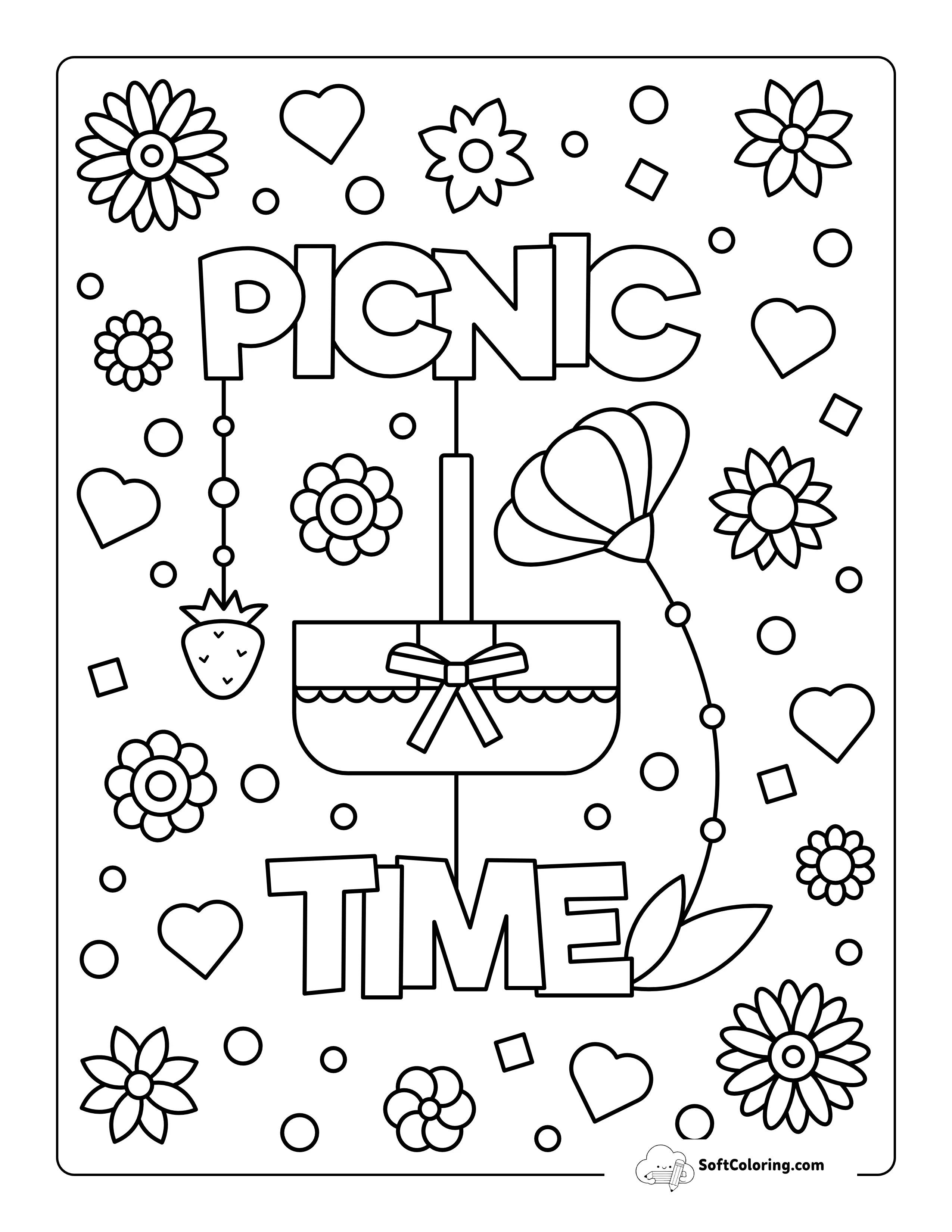 "Picnic Time" Coloring Sheet