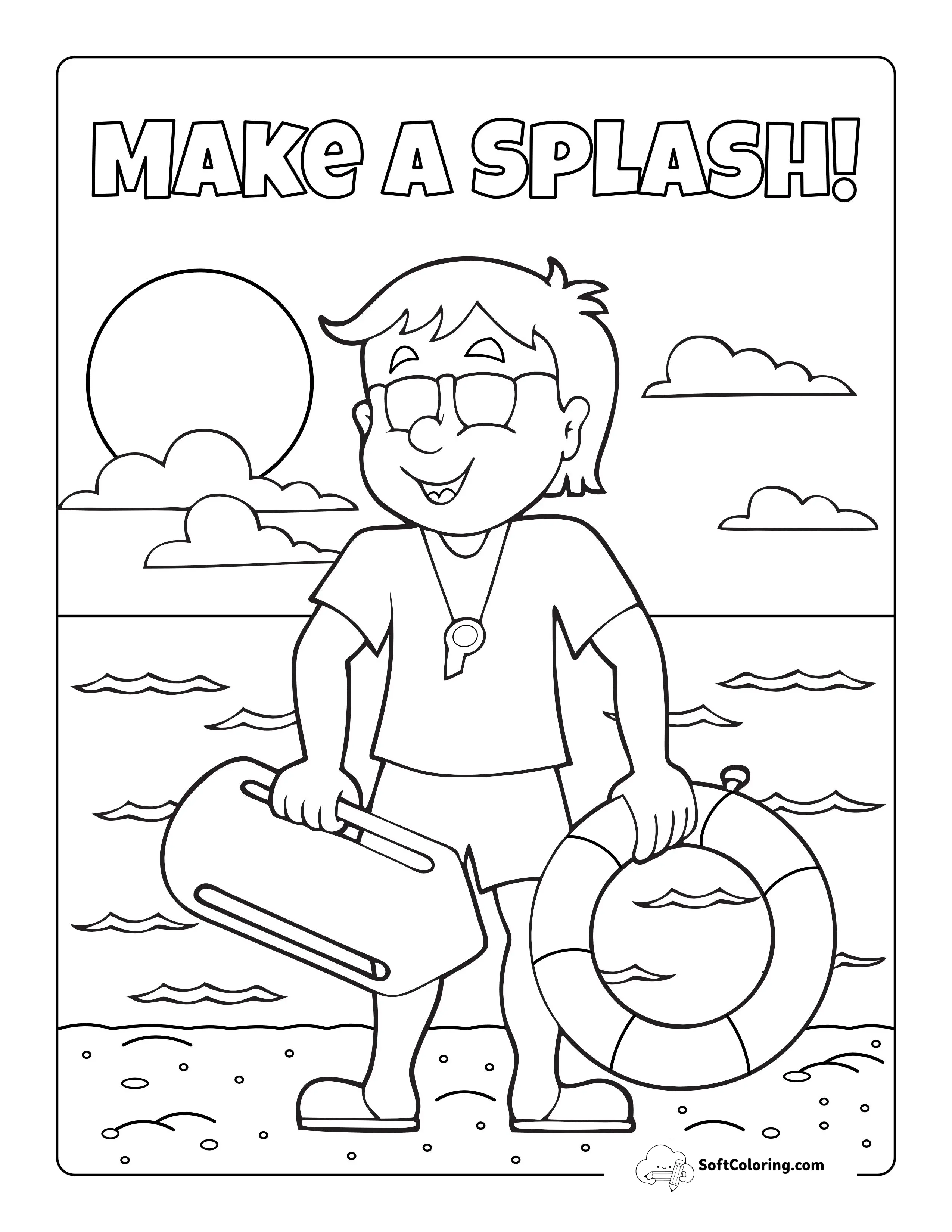 Simple Lifeguard Coloring Sheet