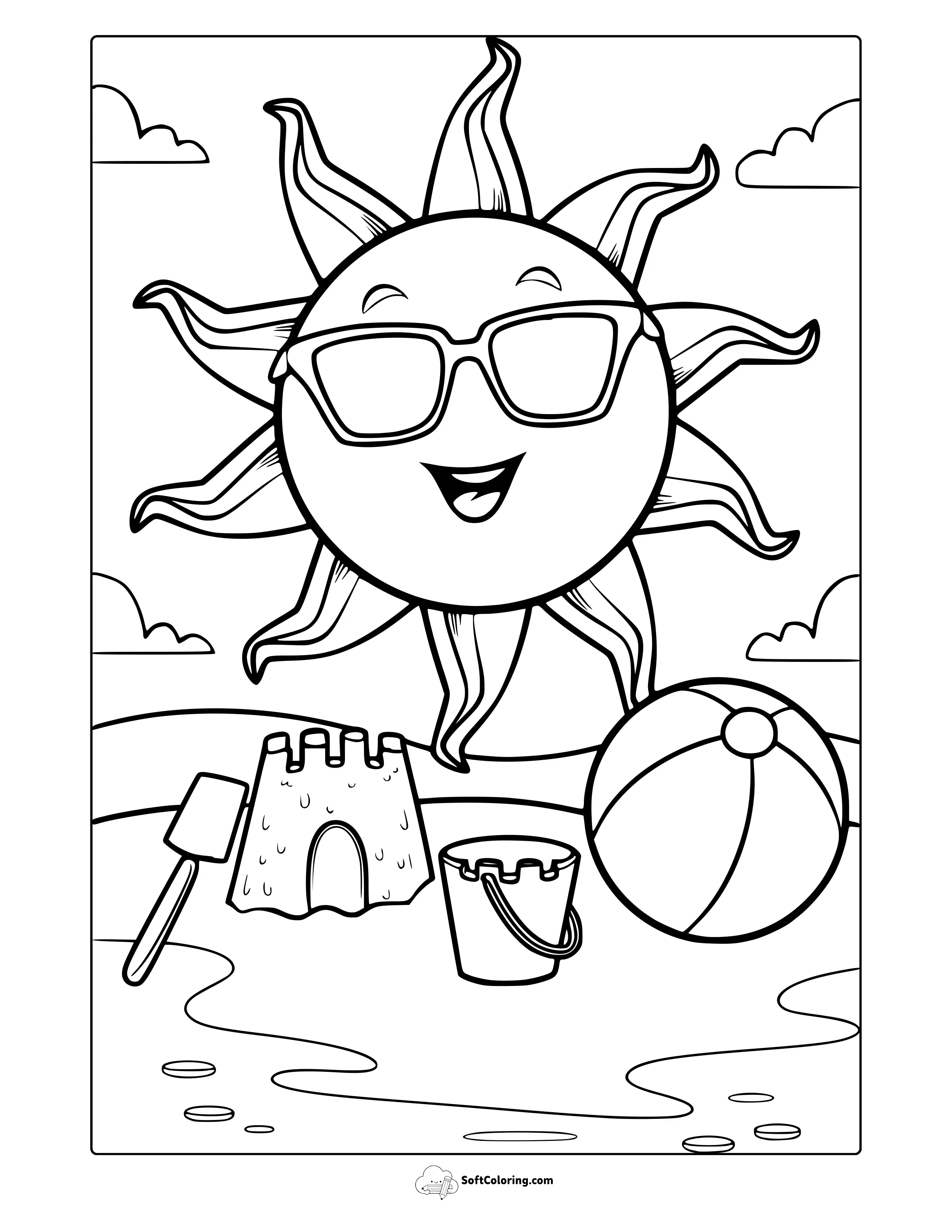 Summer Fun Coloring Page