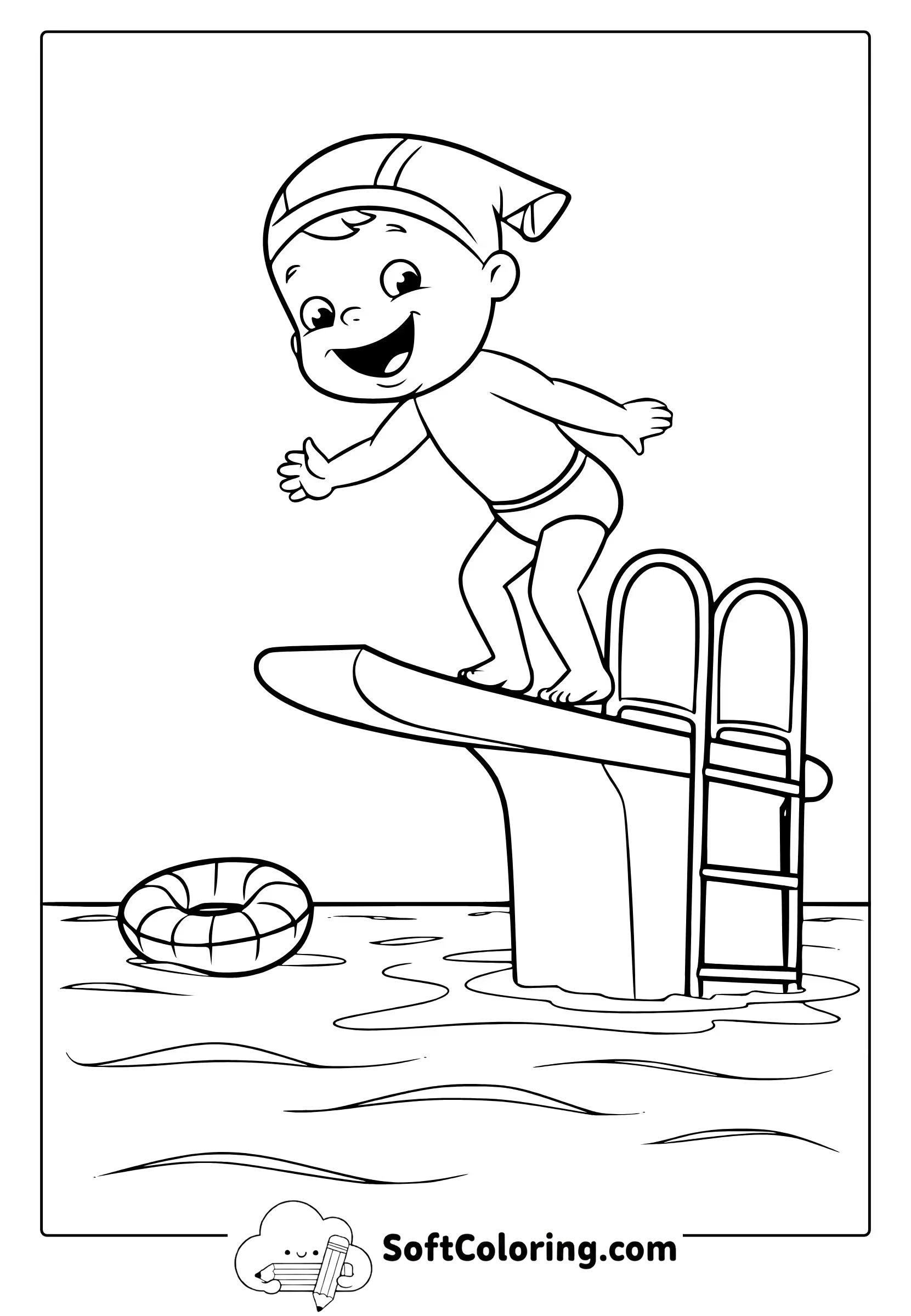 summer holiday coloring page