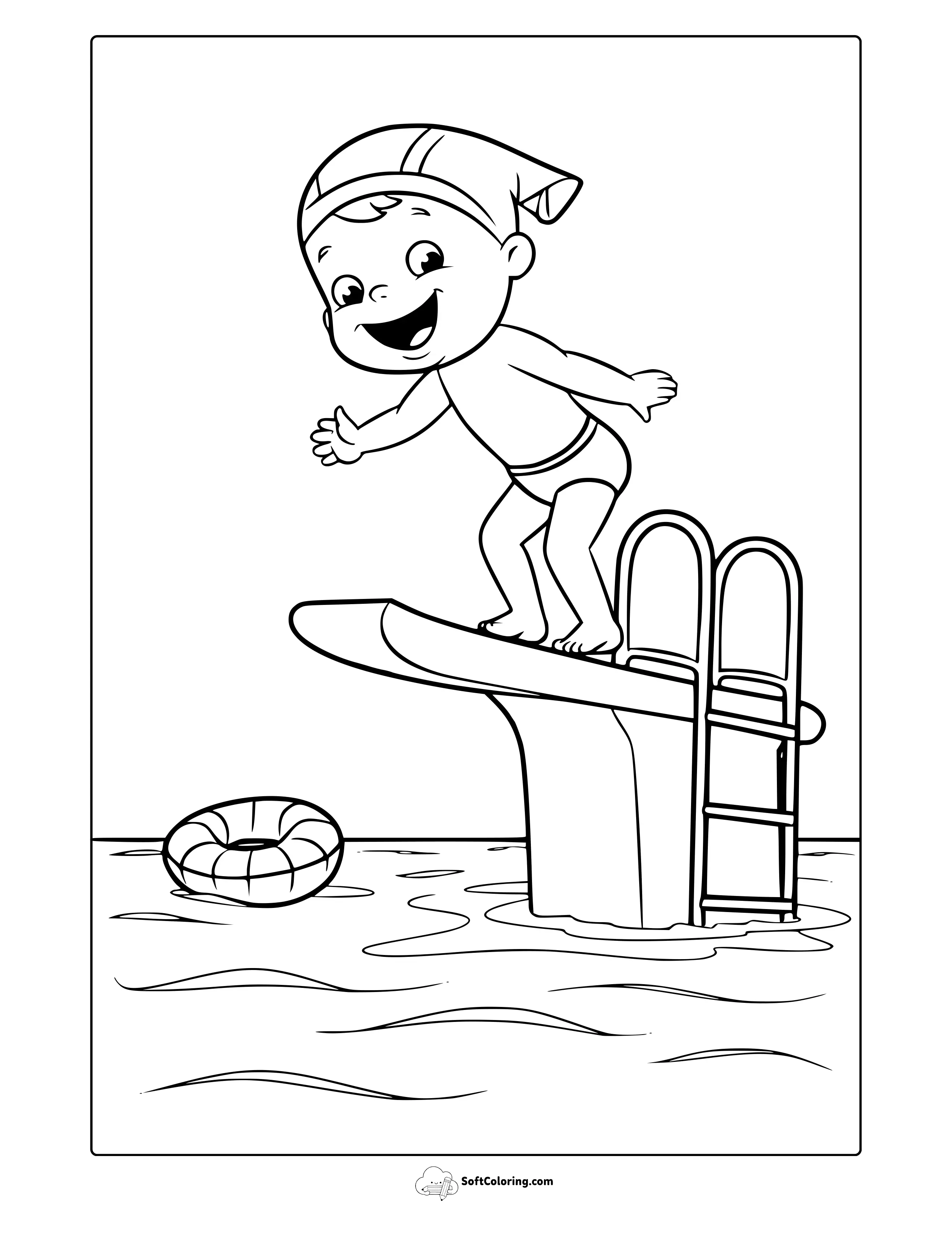 Summer Holiday Coloring Page