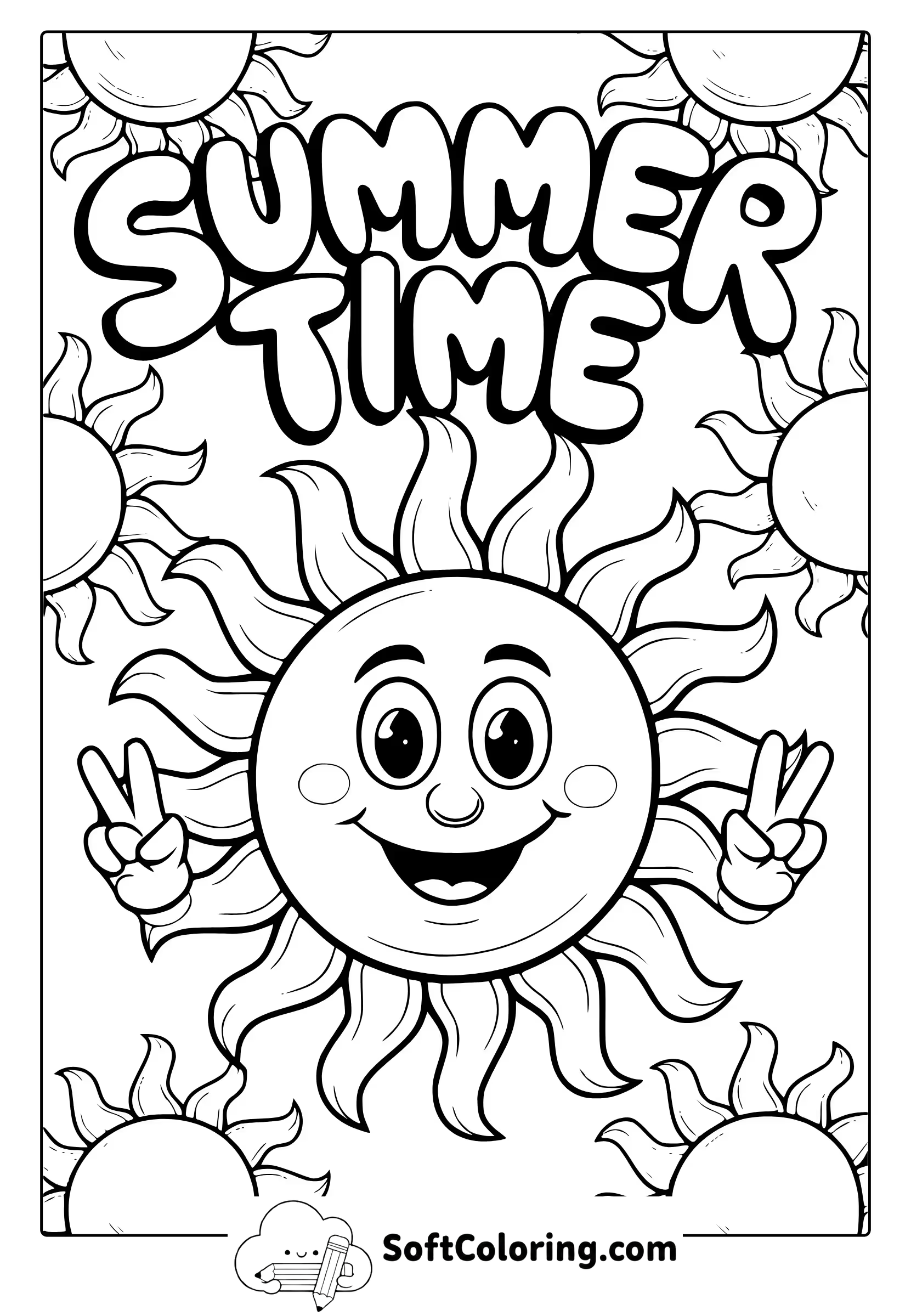summer time coloring page