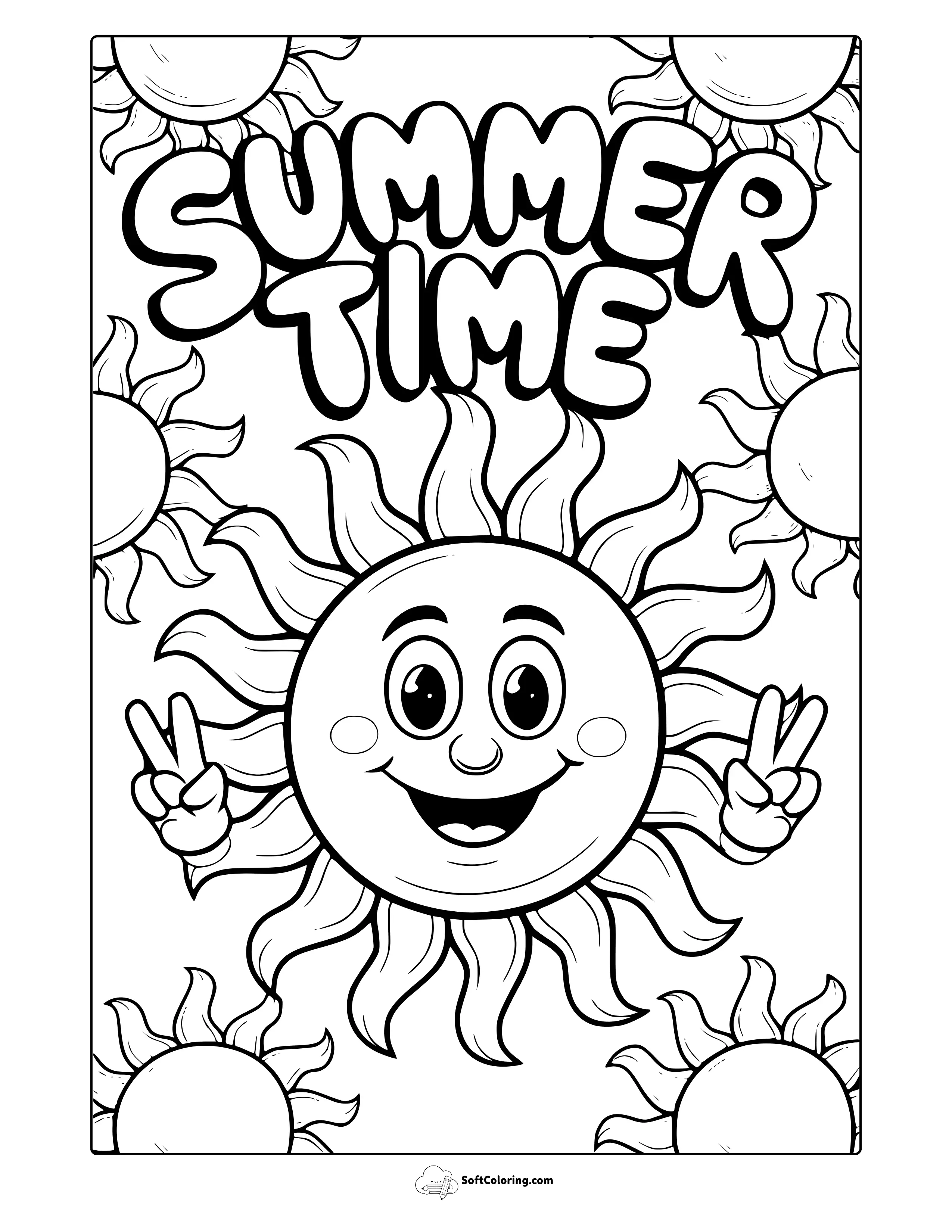 Summer Time Coloring Page