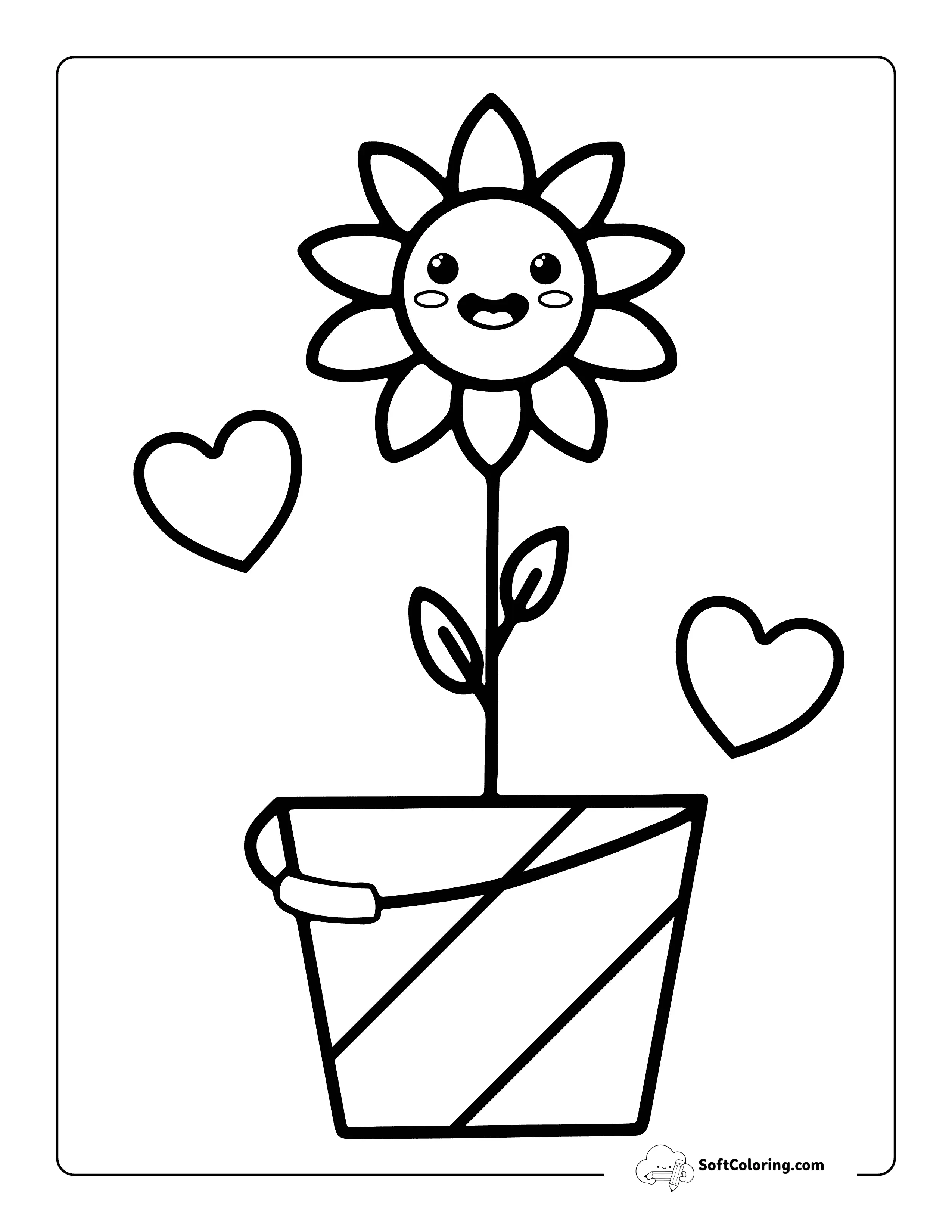 Sunflower Coloring Pages