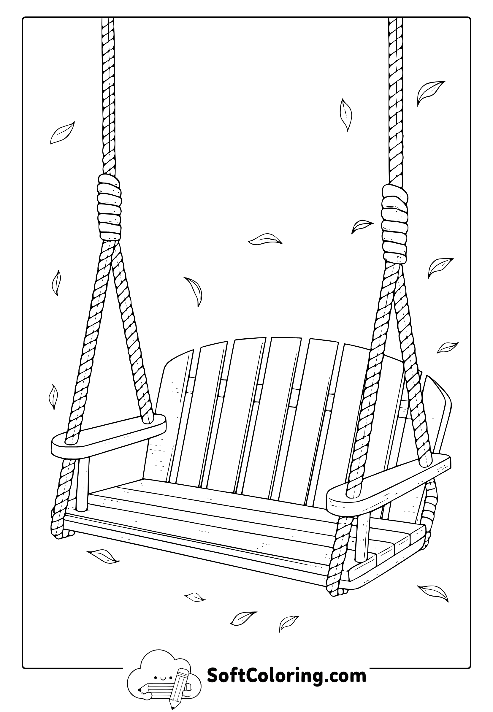 Swing in the Breeze Coloring Page