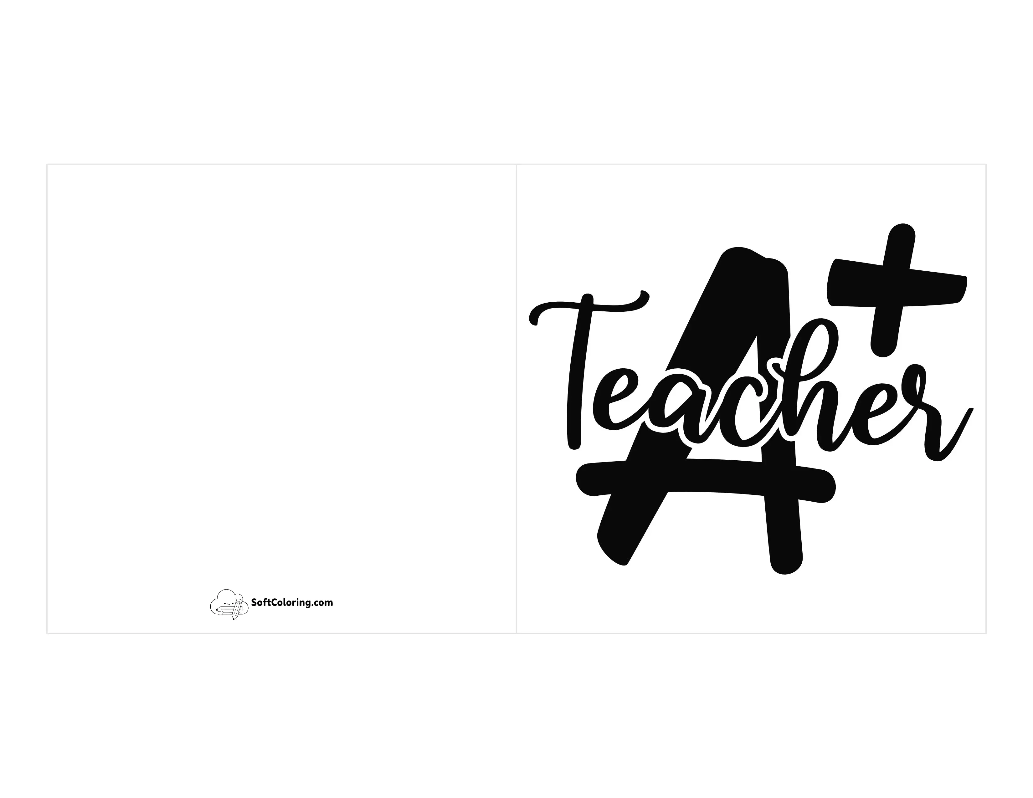 "A+ Teacher" Printable Teacher Appreciation Card