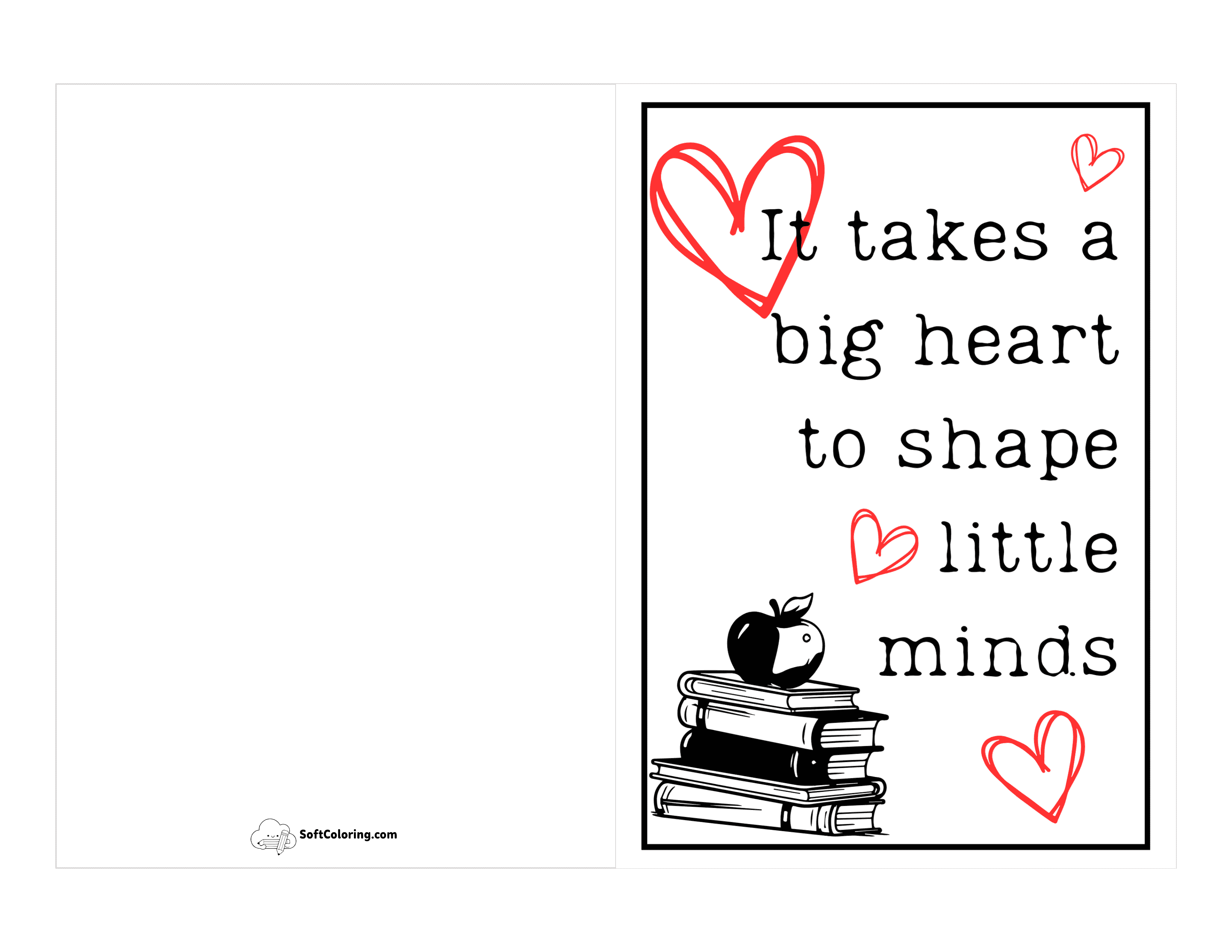 "It Takes A Big Heart" Teacher Appreciation Card