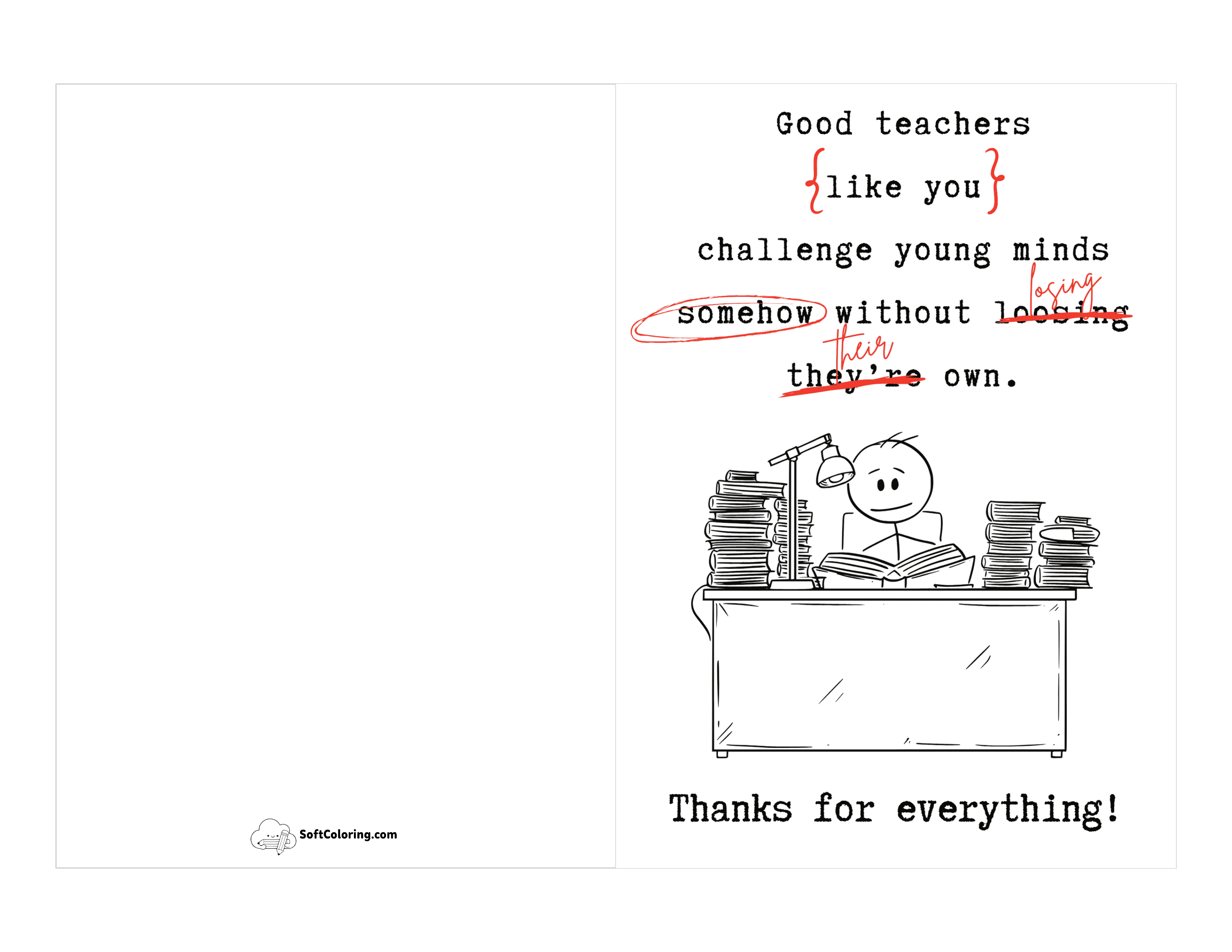 "Good Teachers Like You" Funny Thank You Card For Teacher