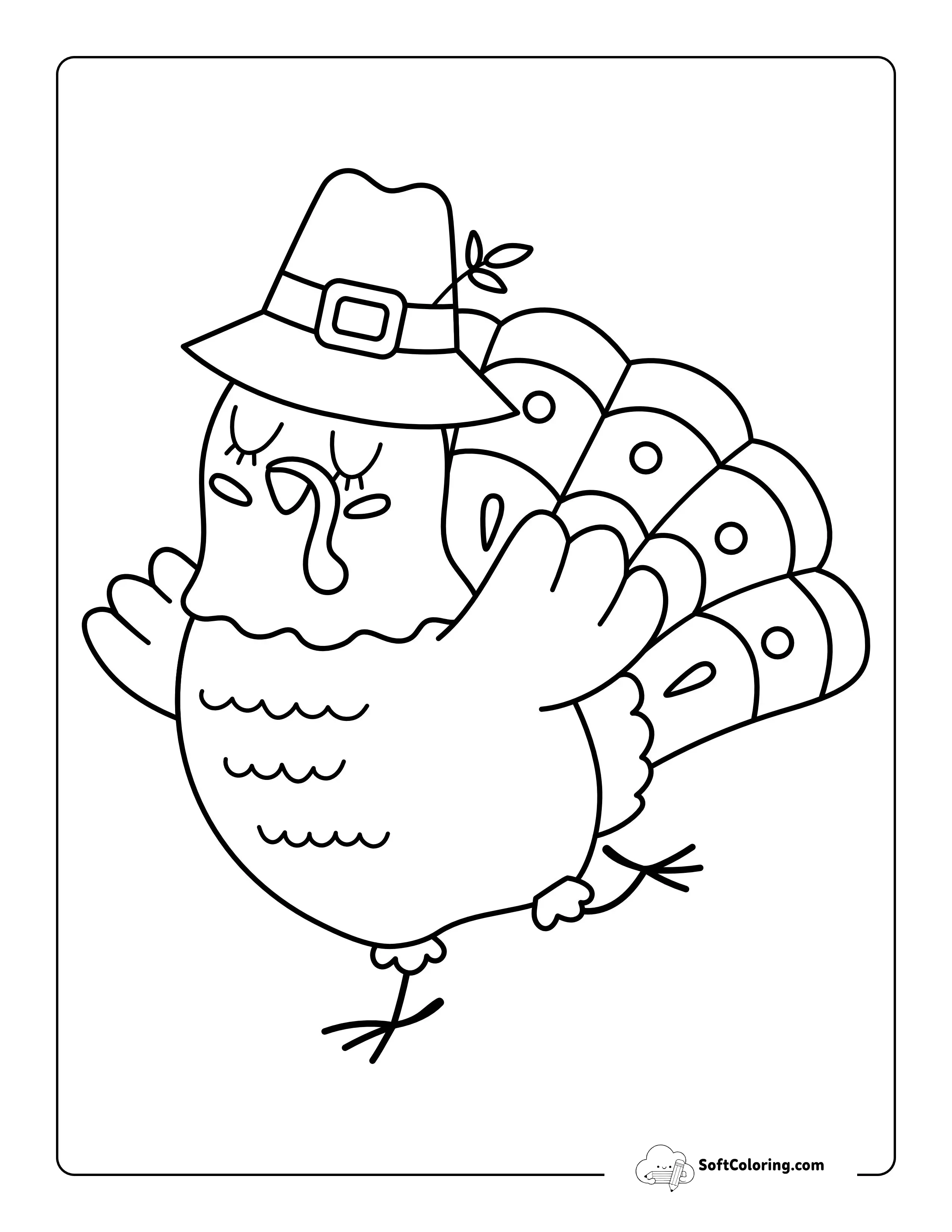 Cute Thanksgiving Turkey Picture To Color