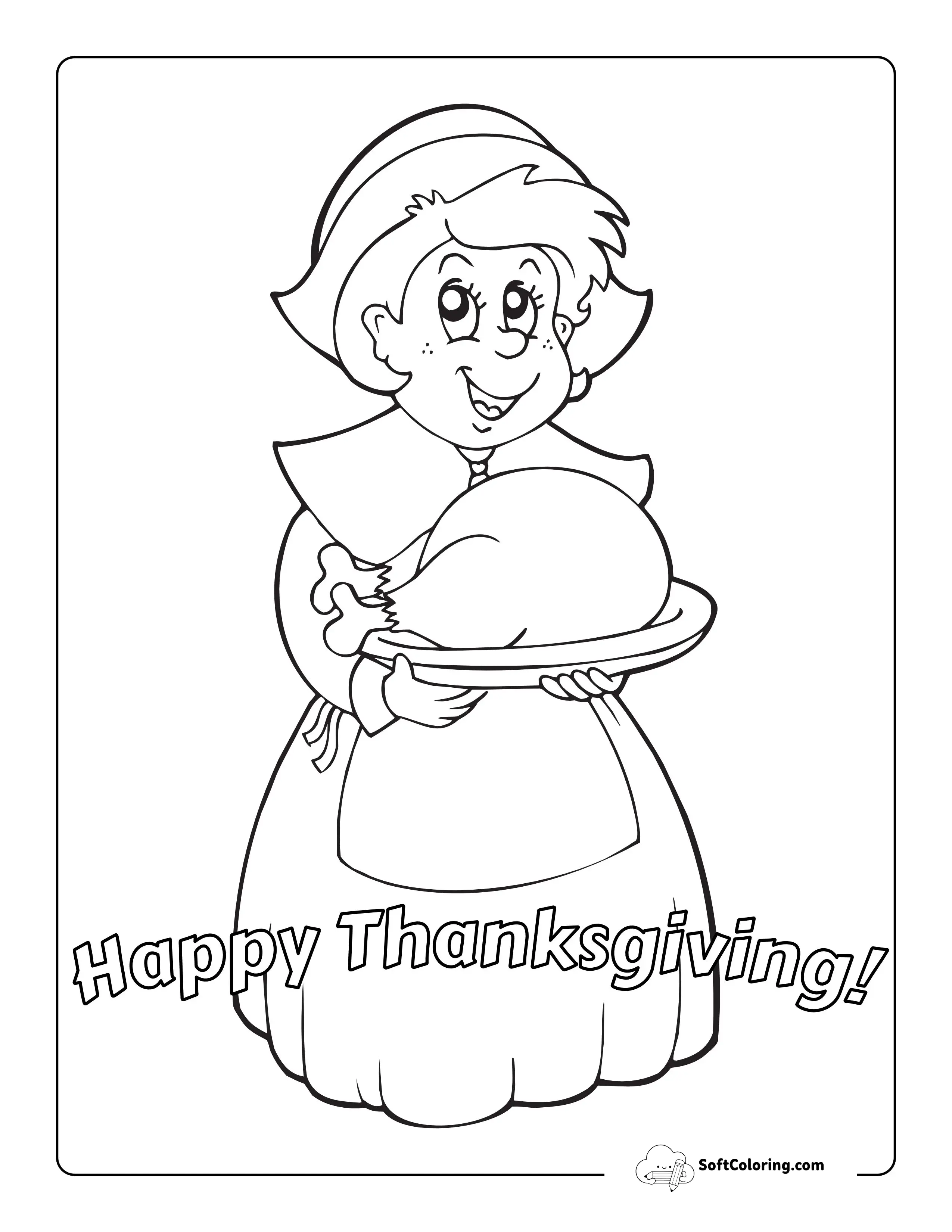Cooked Turkey Thanksgiving Picture To Color