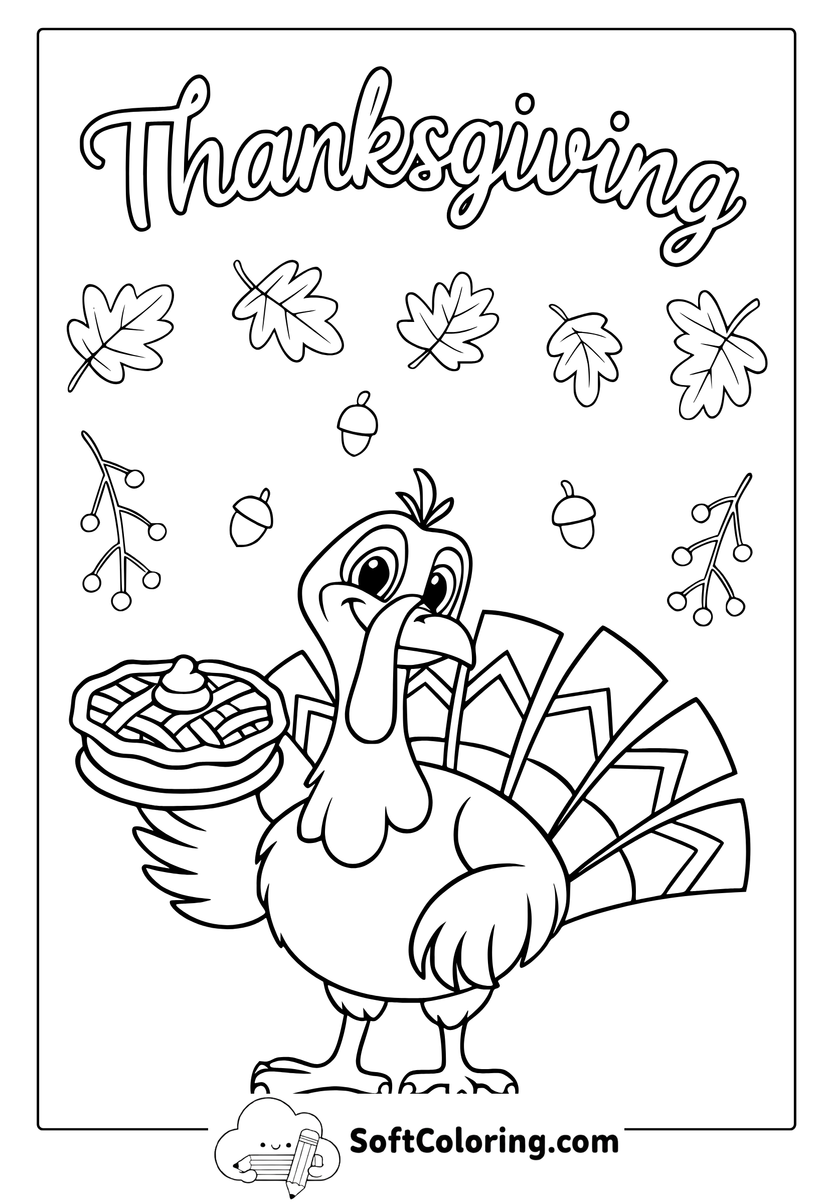thanksgiving turkey coloring page