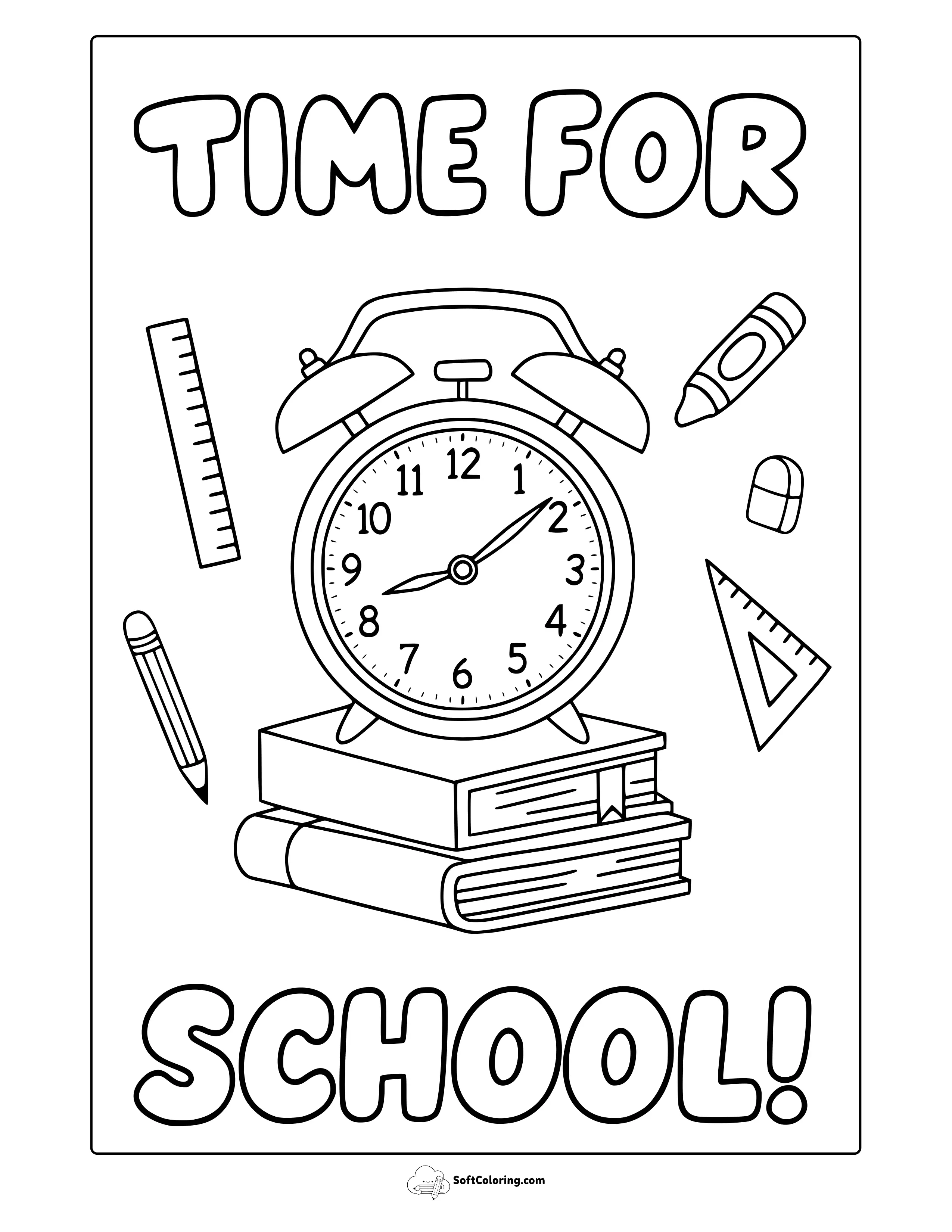 Time For School Coloring Page