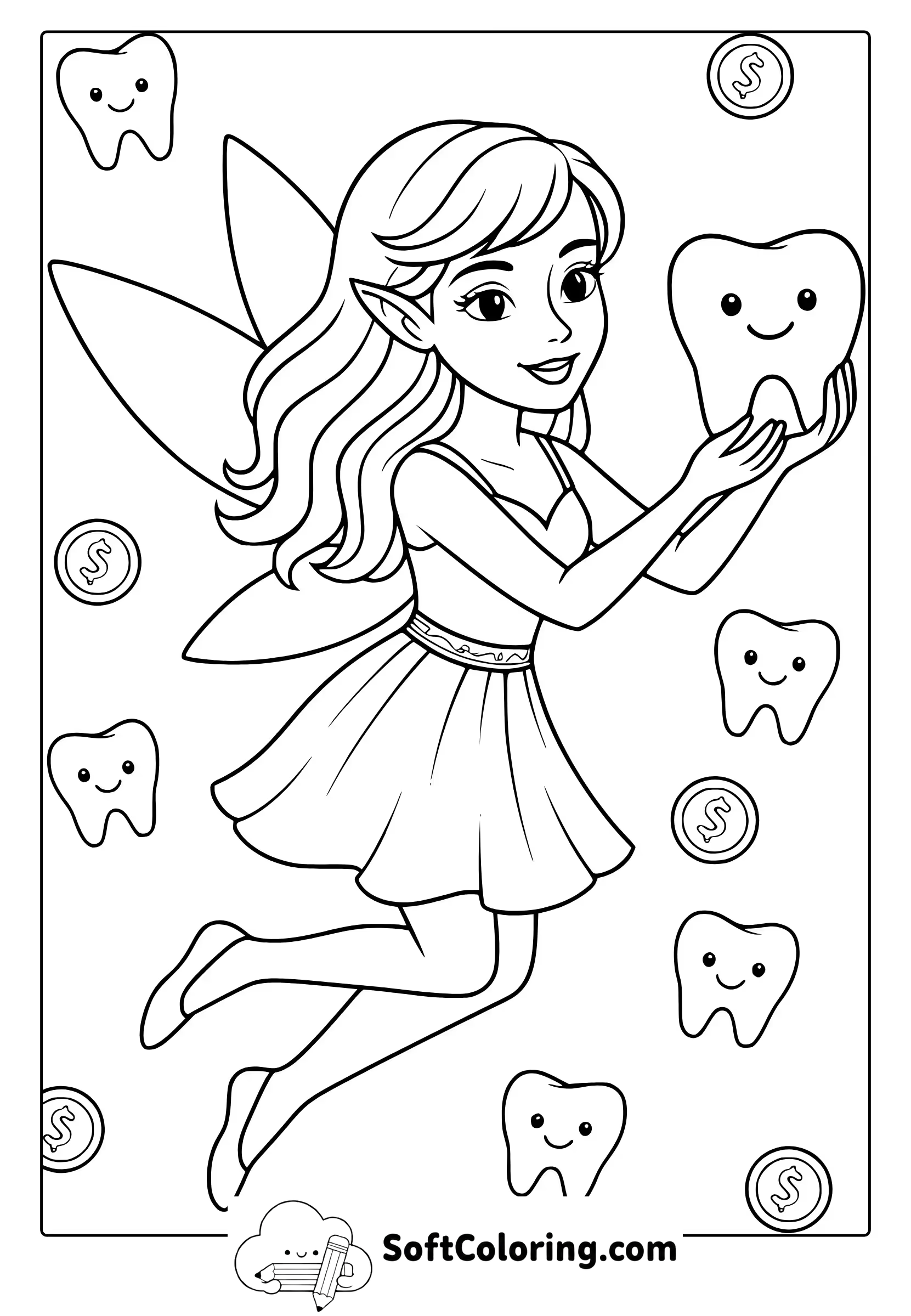 tooth fairy color page