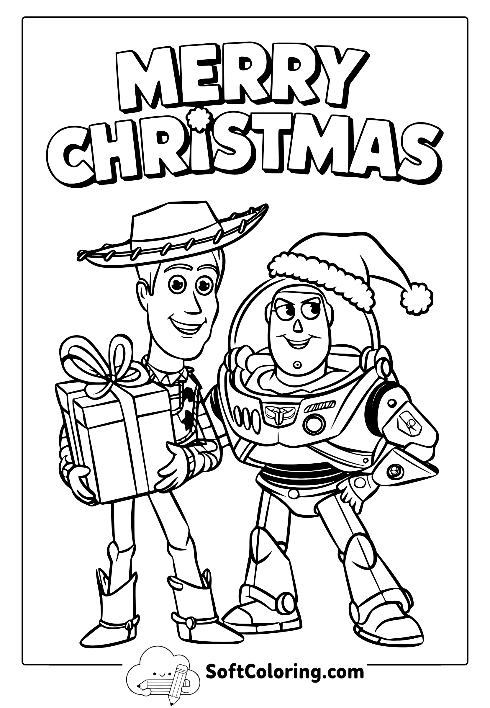 toy story christmas coloring pages