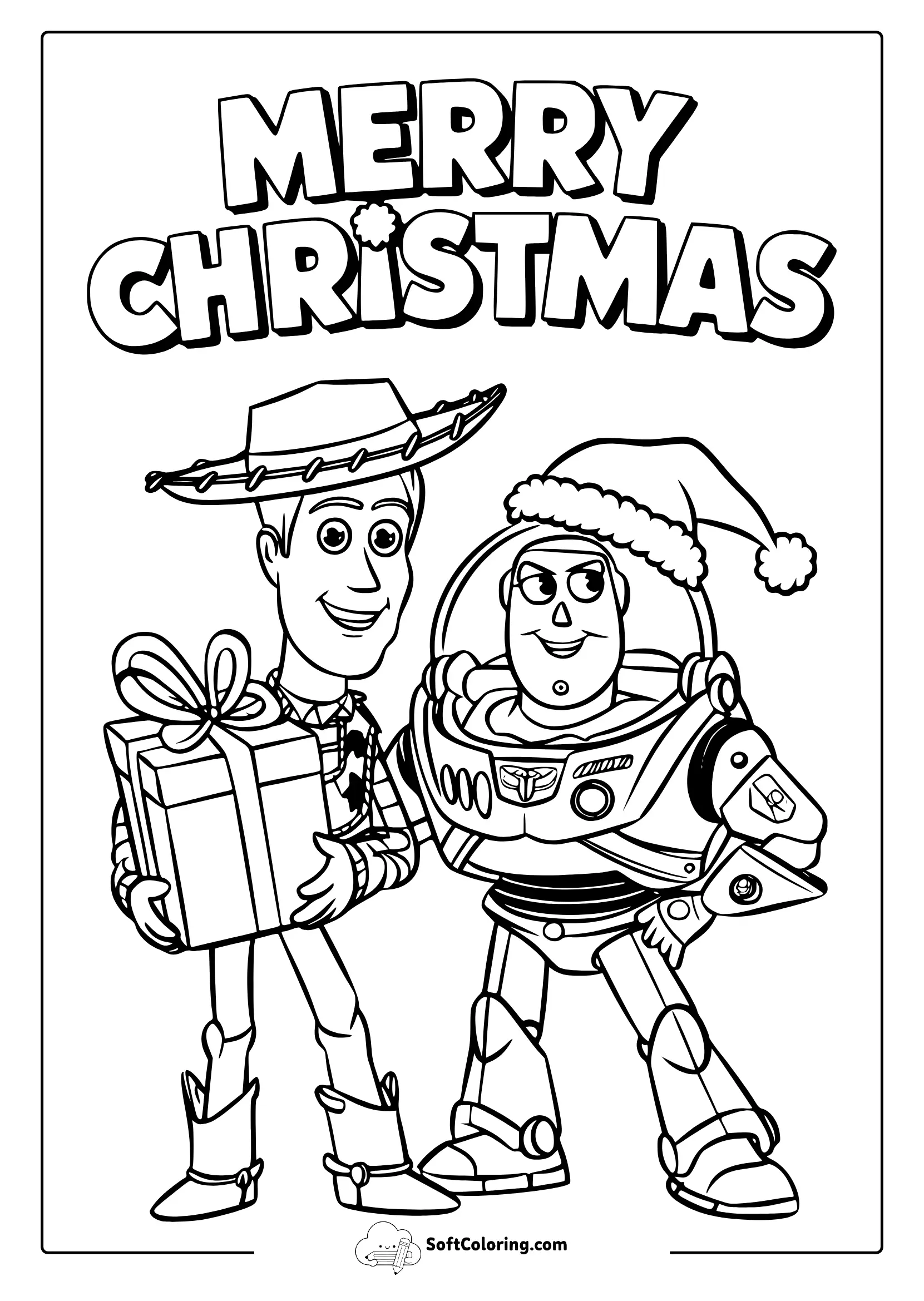 Toy Story Christmas Coloring Pages