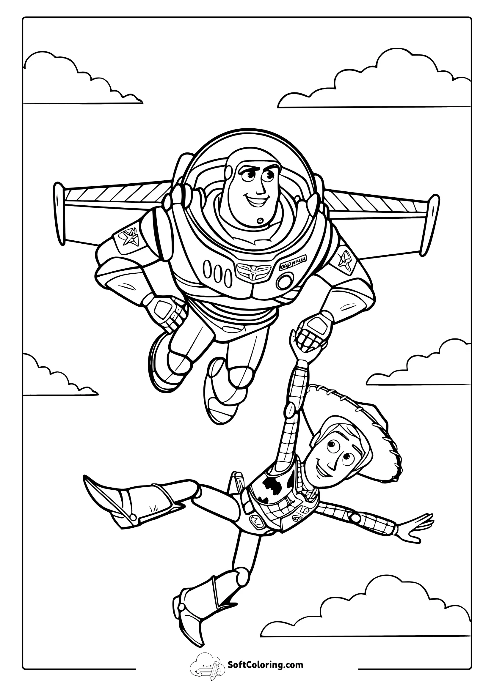 Toy Story Coloring Pages Buzz And Woody