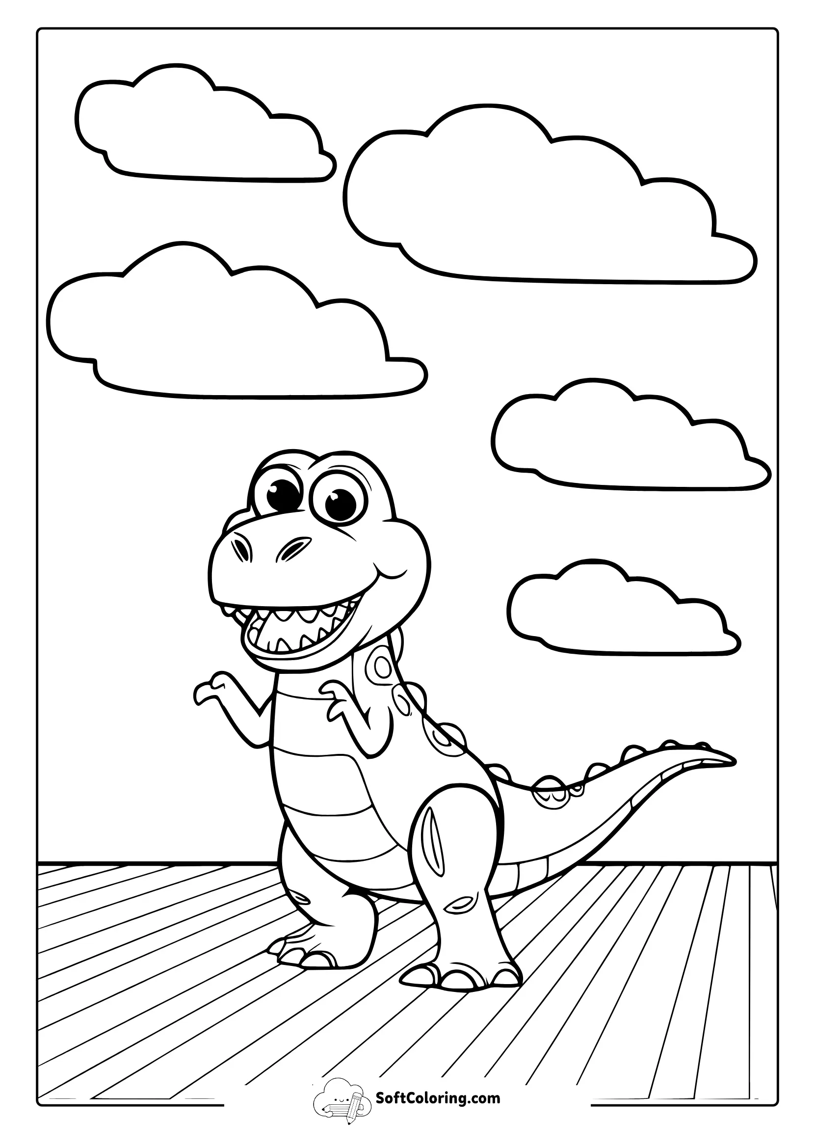 Toy Story Dinosaur Rex Coloring Pages