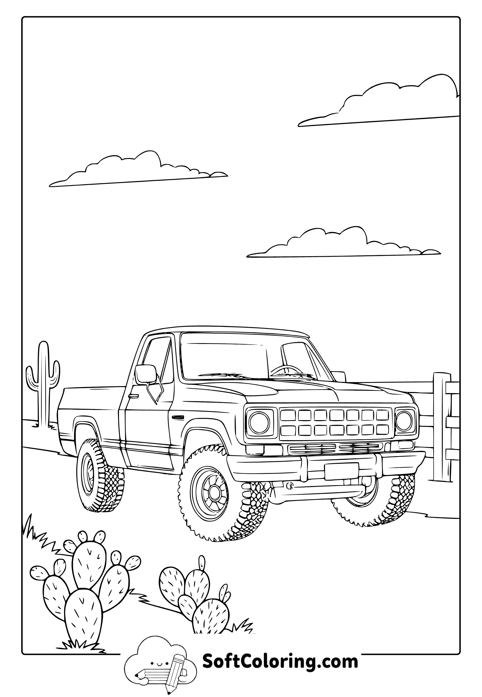 Truck Car Coloring Page