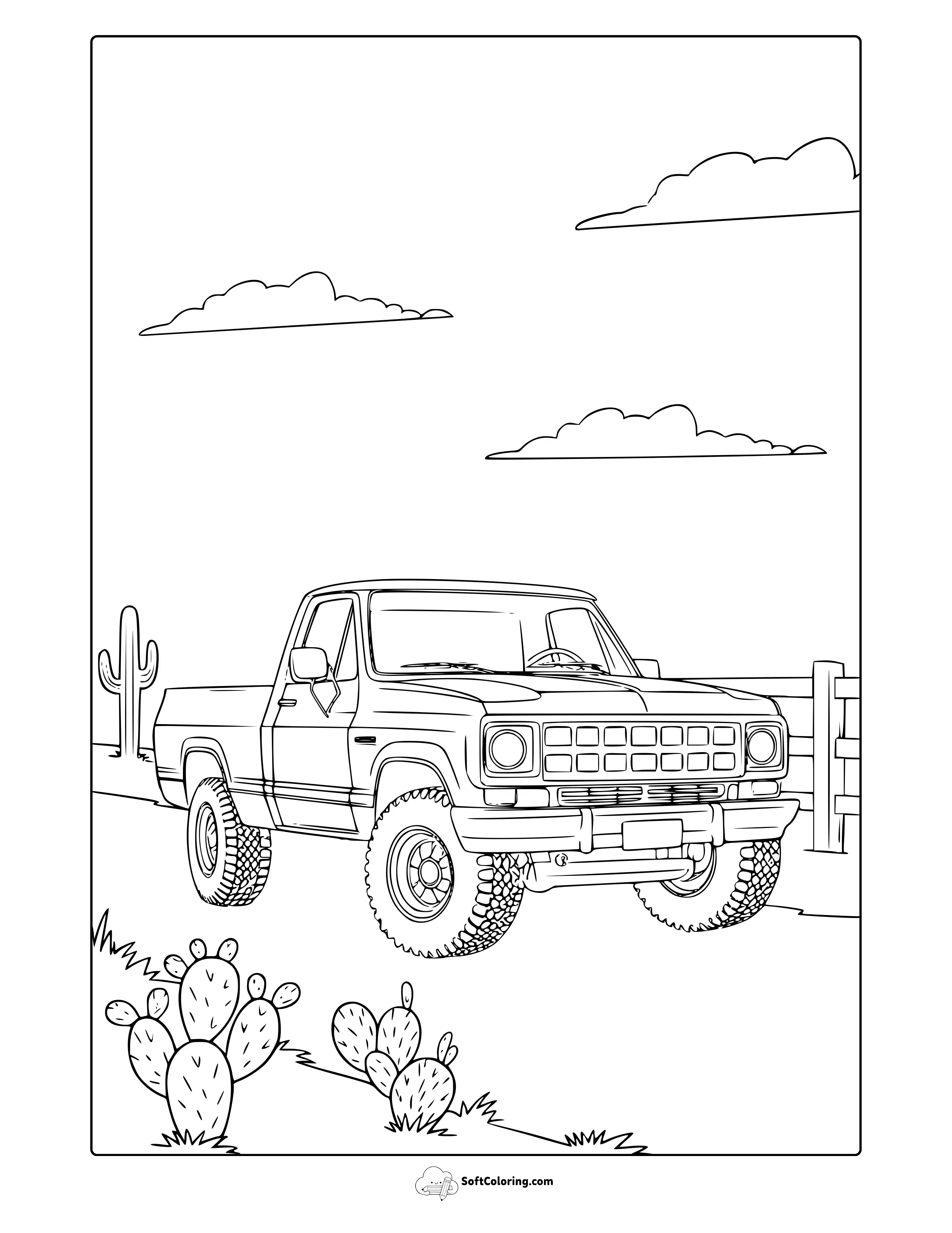 Truck Car Coloring Page
