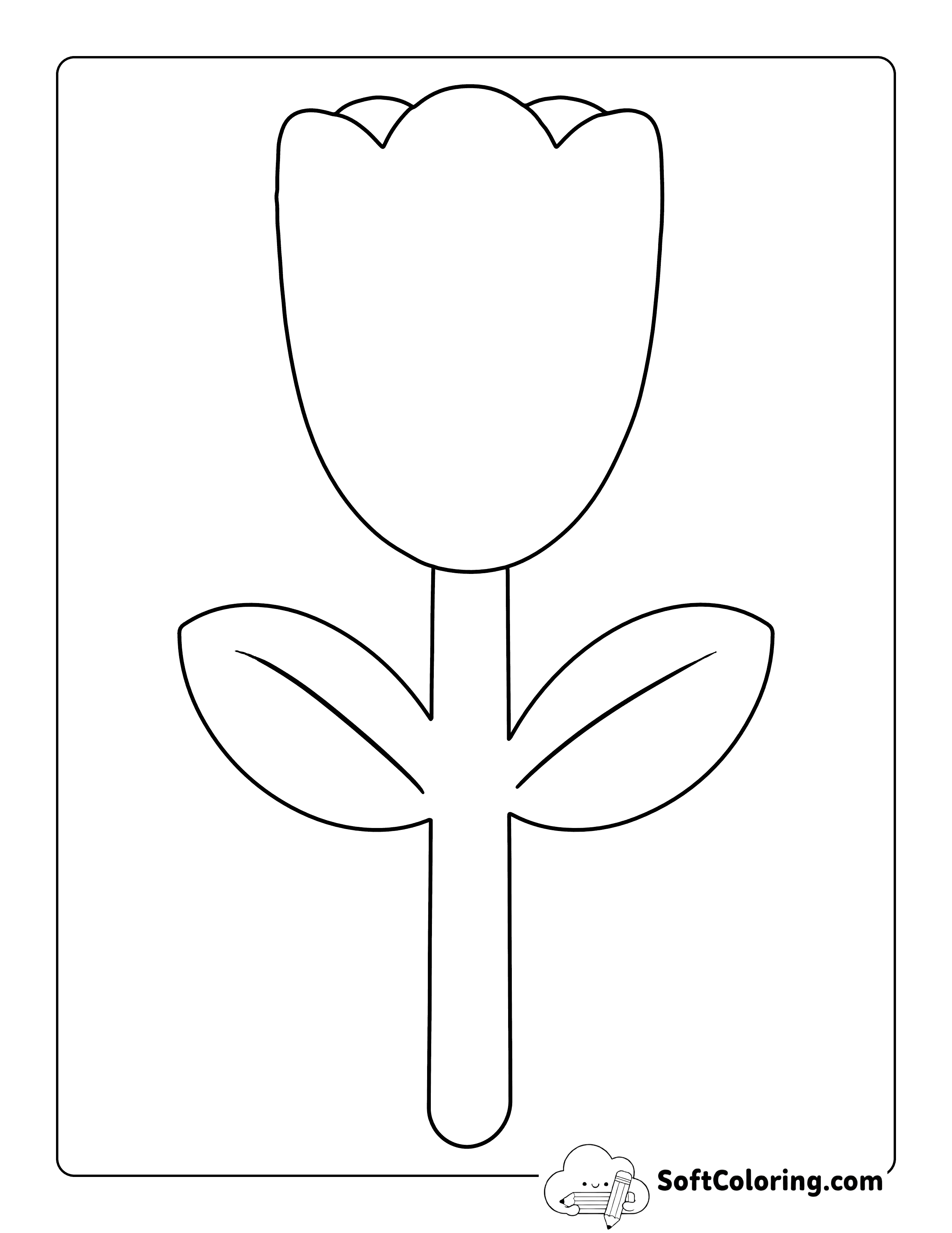 *NEW* Simple Tulip Outline PDF