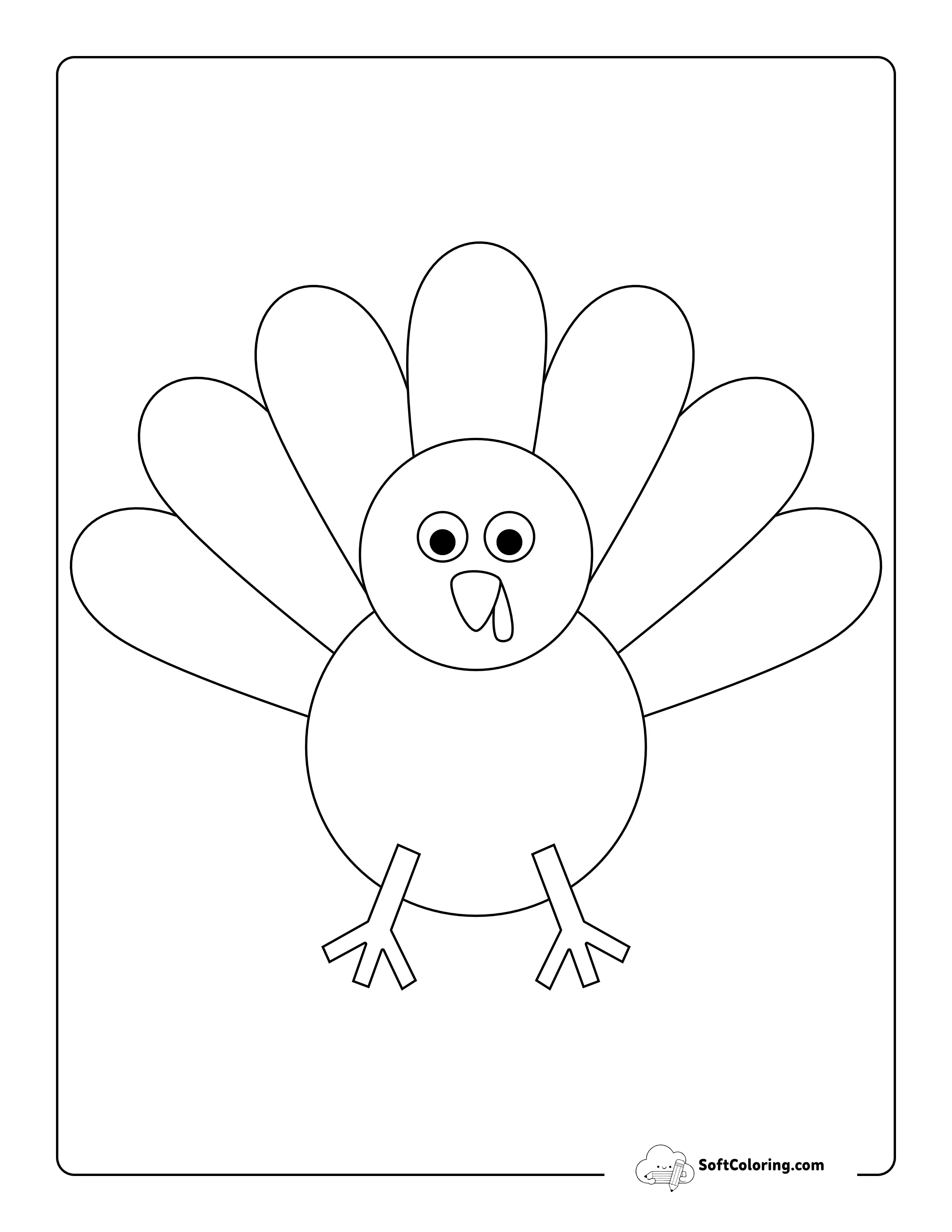 Style 1: Turkey Template Printable To Color