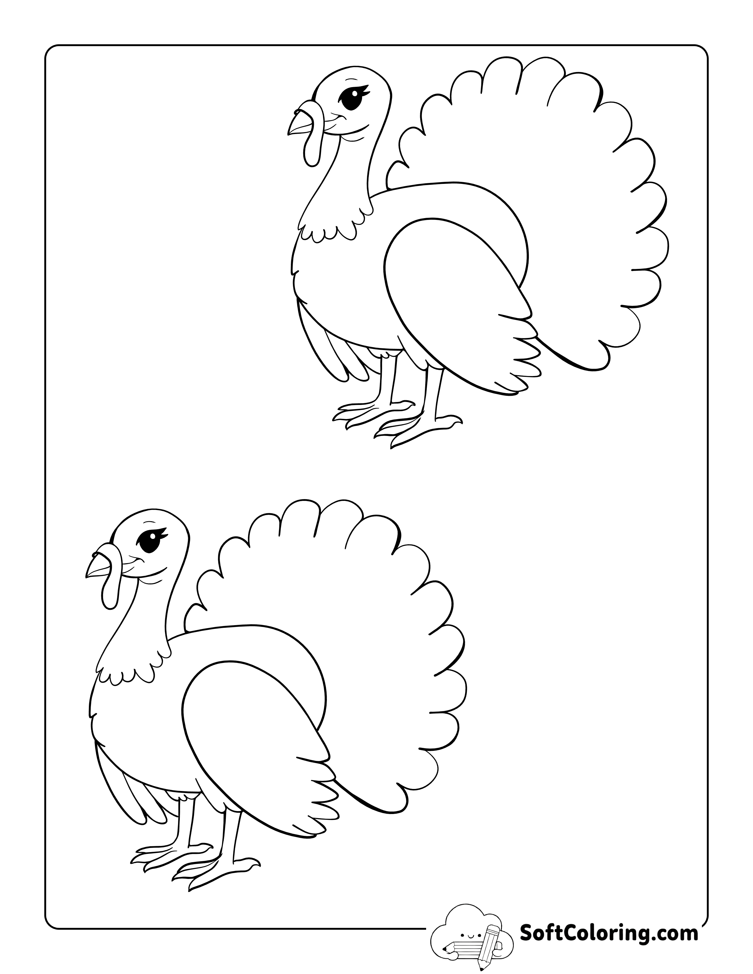 Realistic Turkey Template - Small