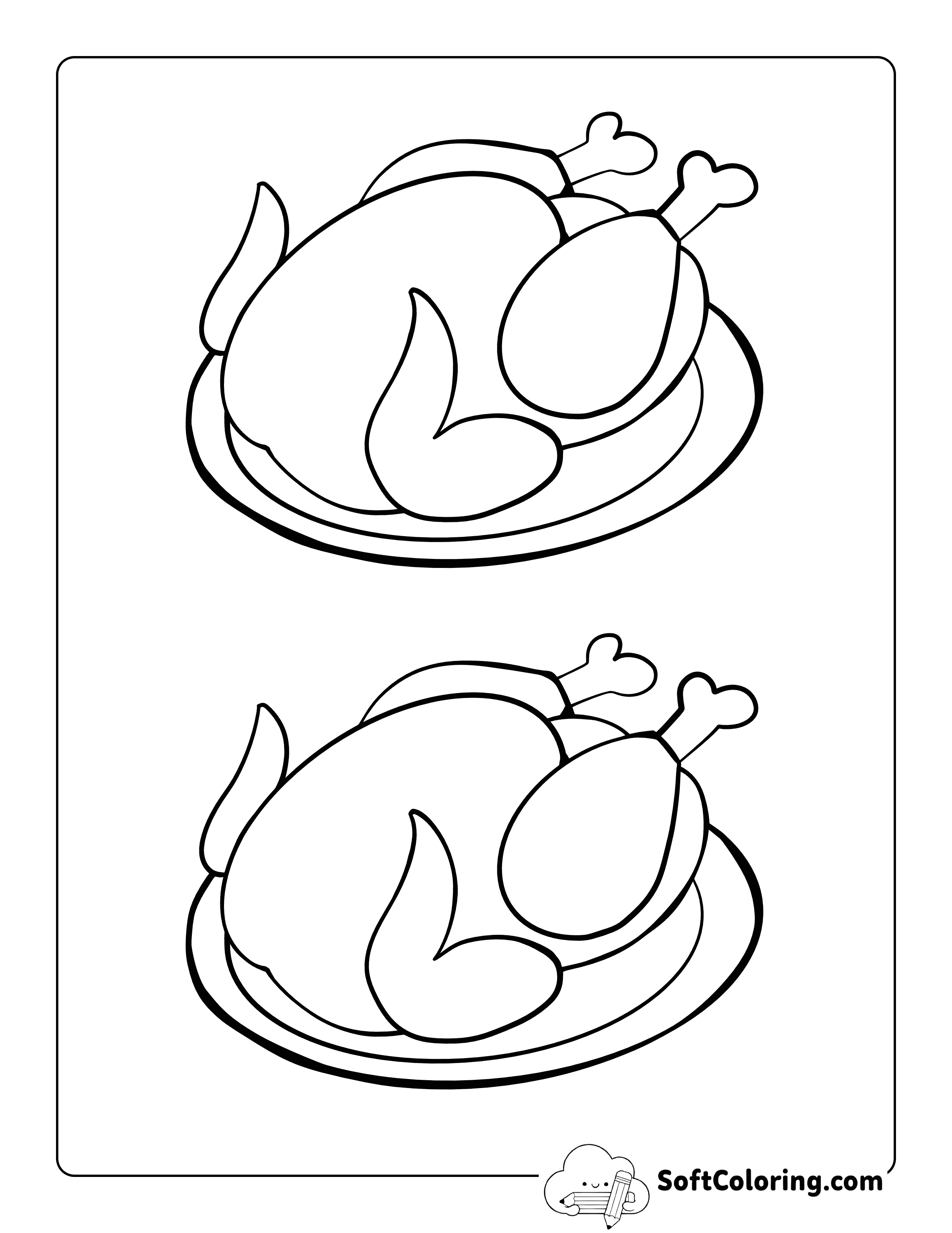 Roasted Turkey Template - Small