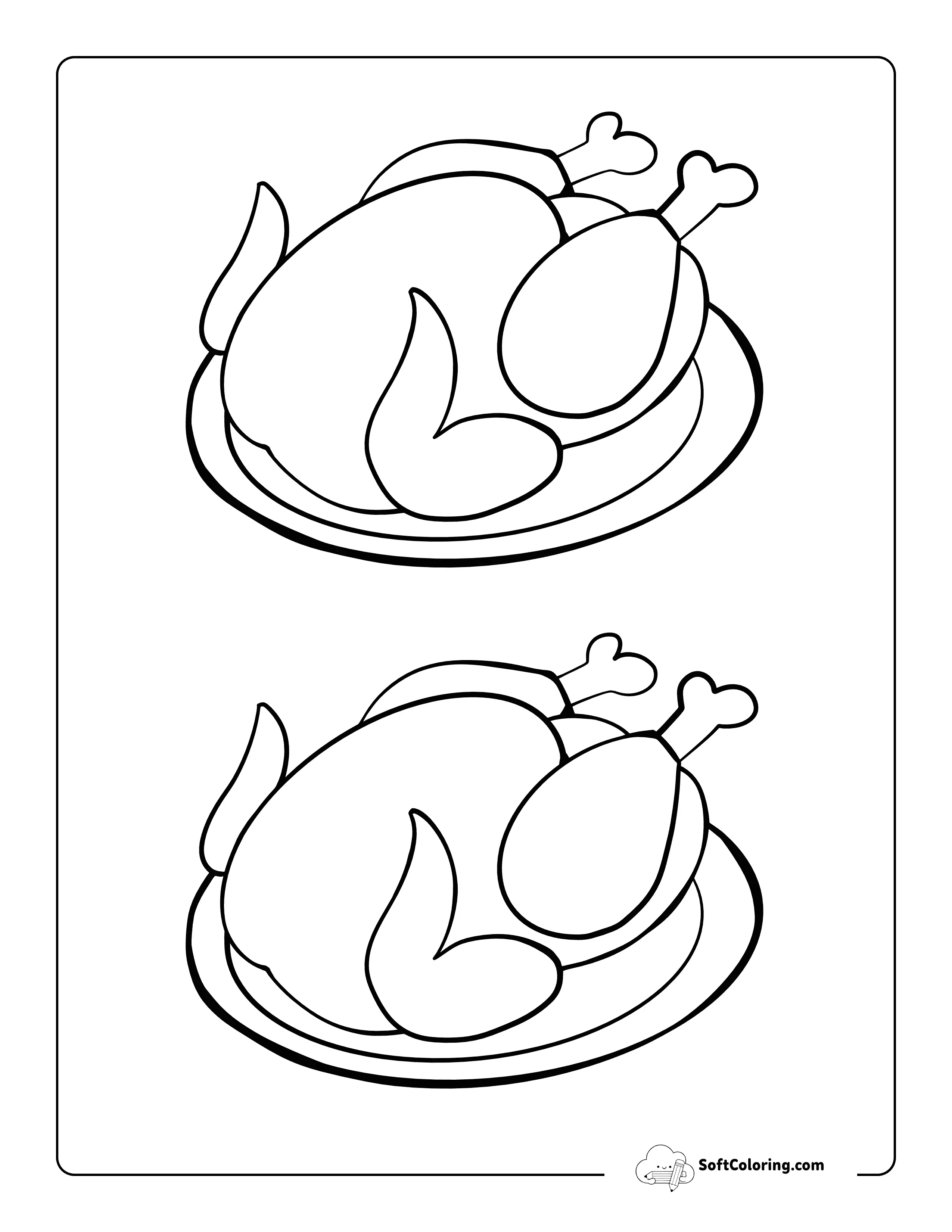 Roasted Turkey Template - Small