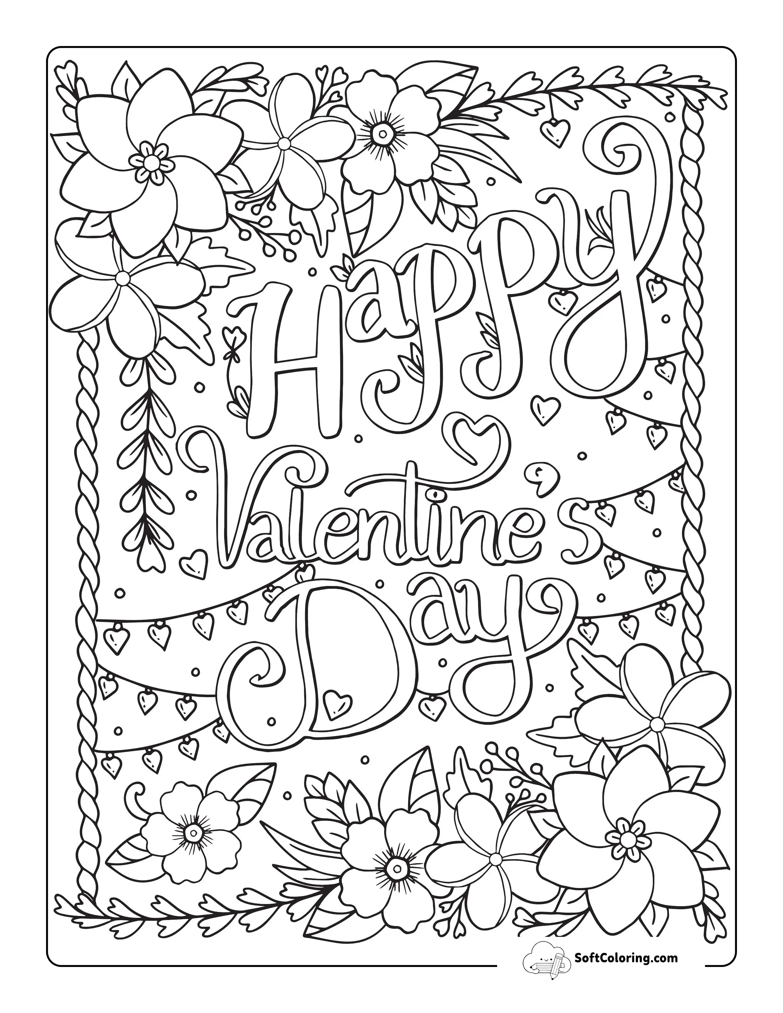 Happy Valentine's Day Doodle For Teens