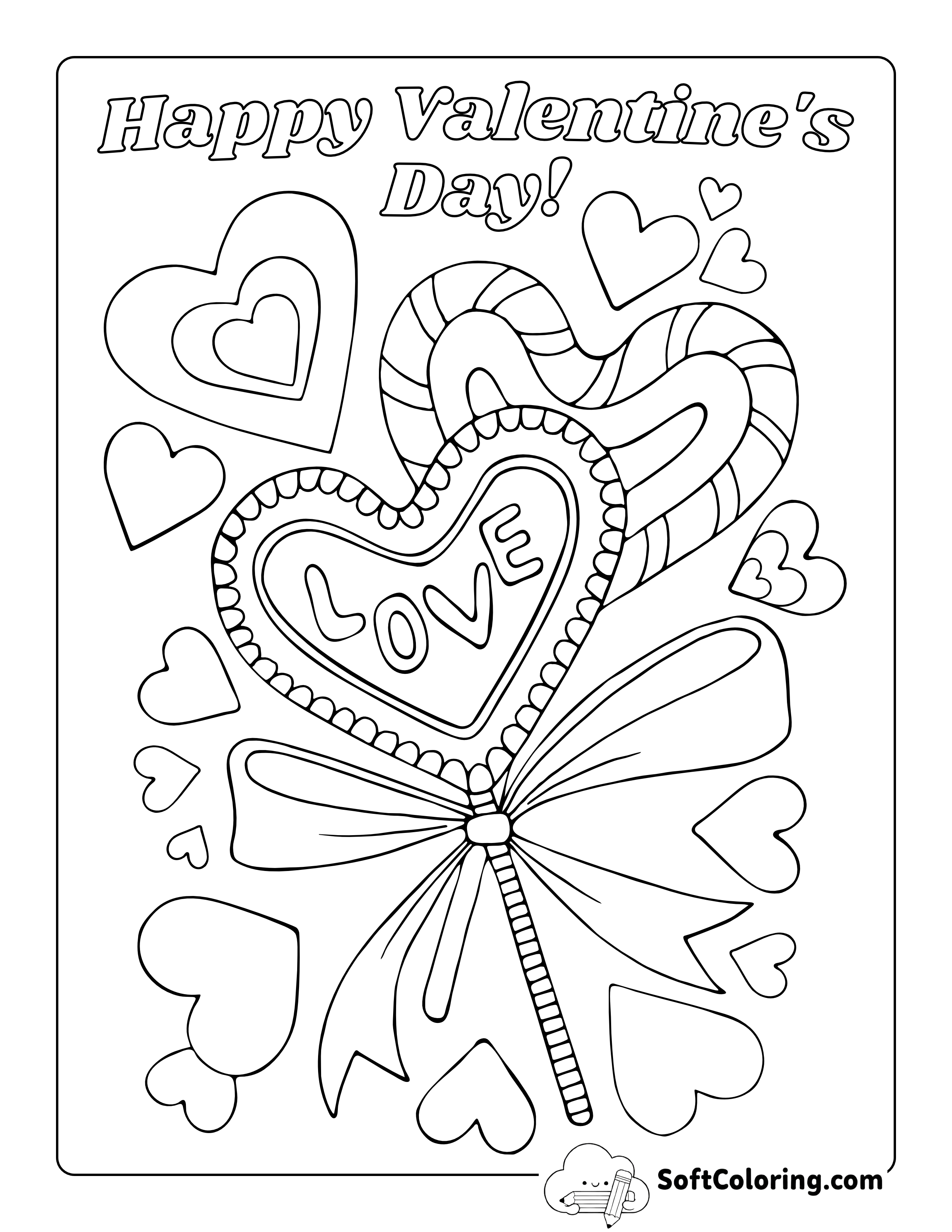 "Love" Valentine to Color