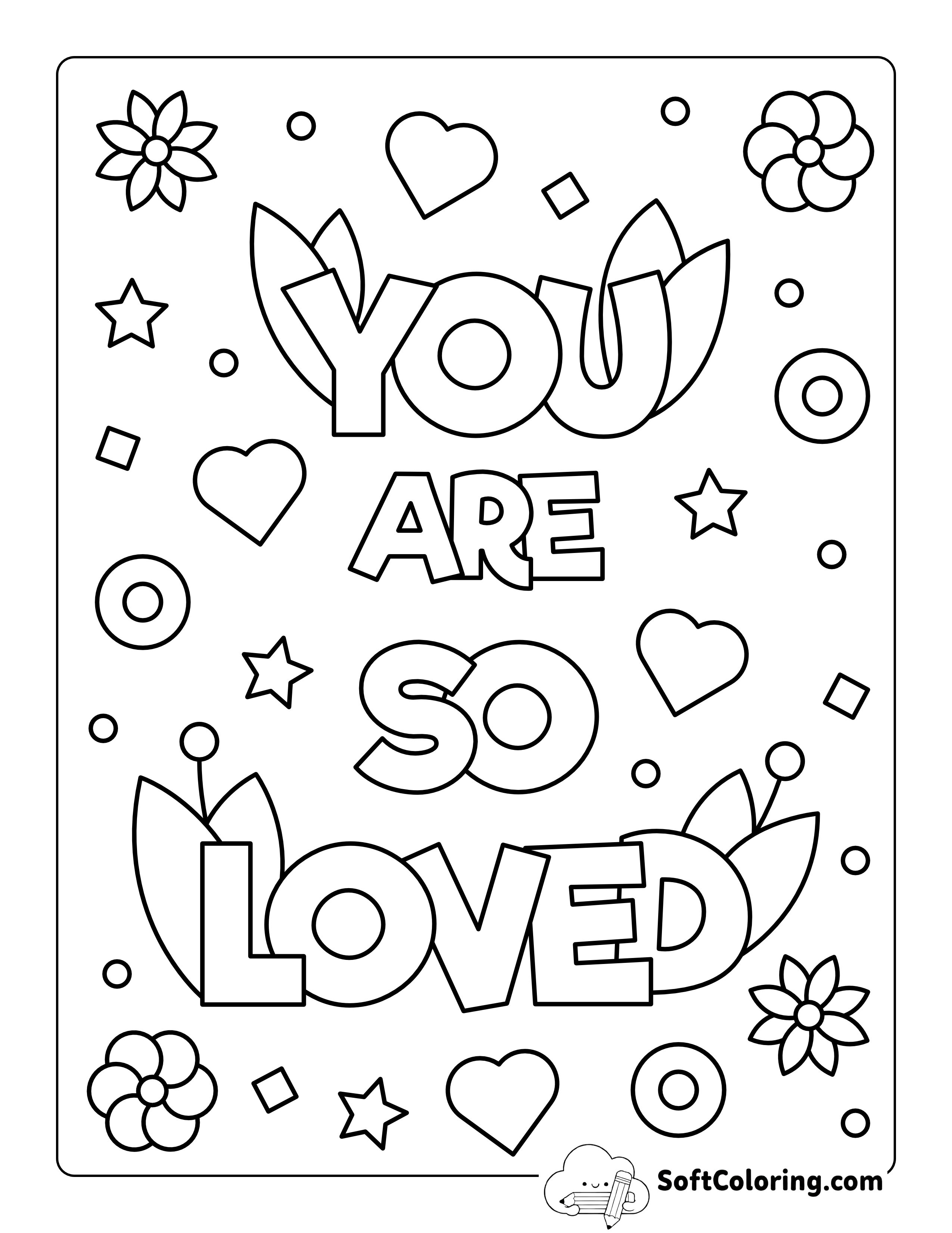 "You Are So Loved" Coloring Page