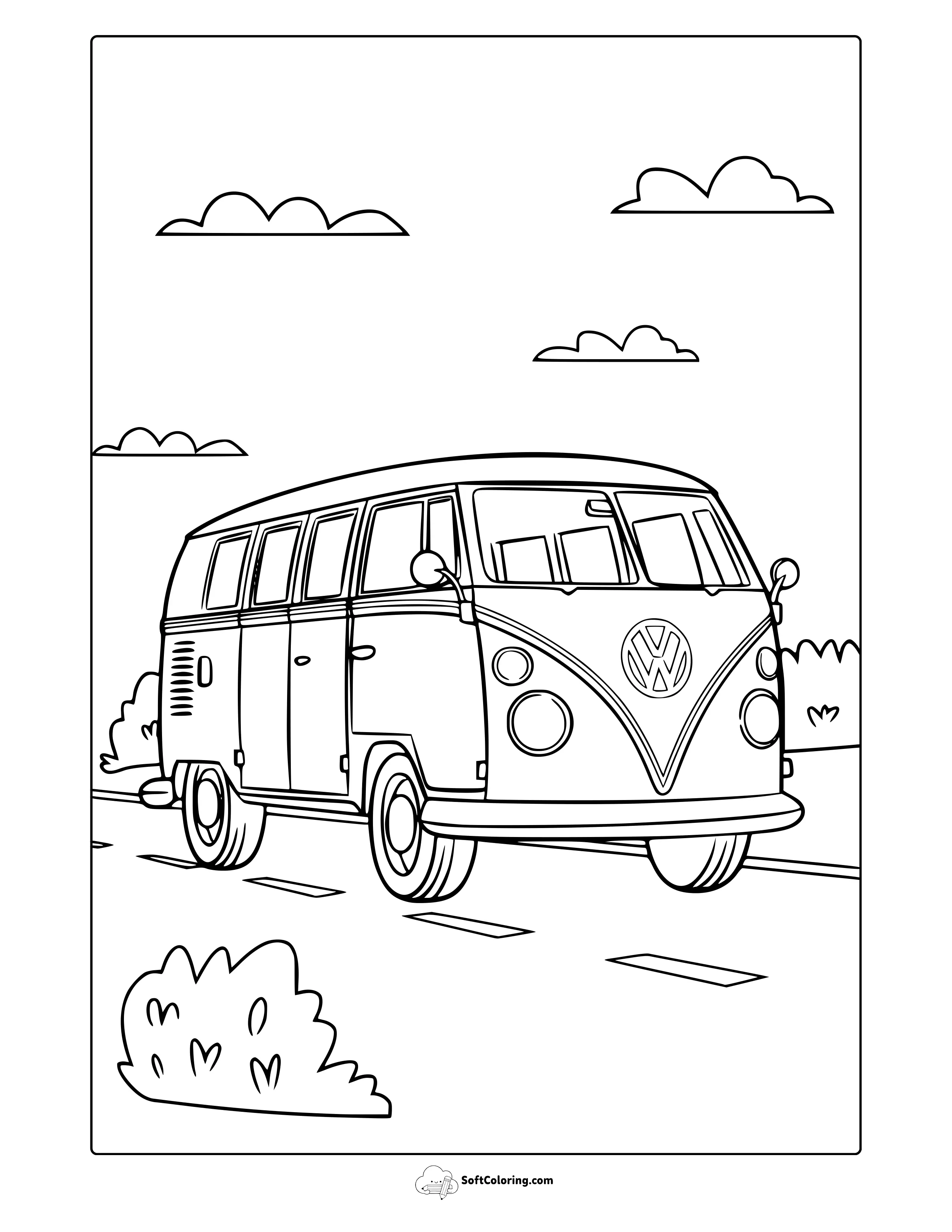 Vw Kombi Coloring Page