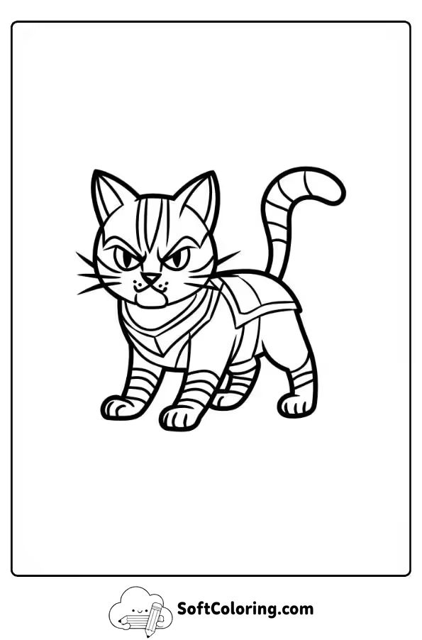 Warrior Cat Coloring Page