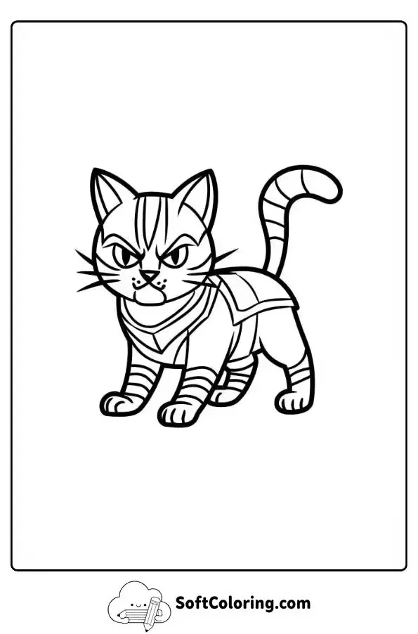 Warrior Cat Coloring Page
