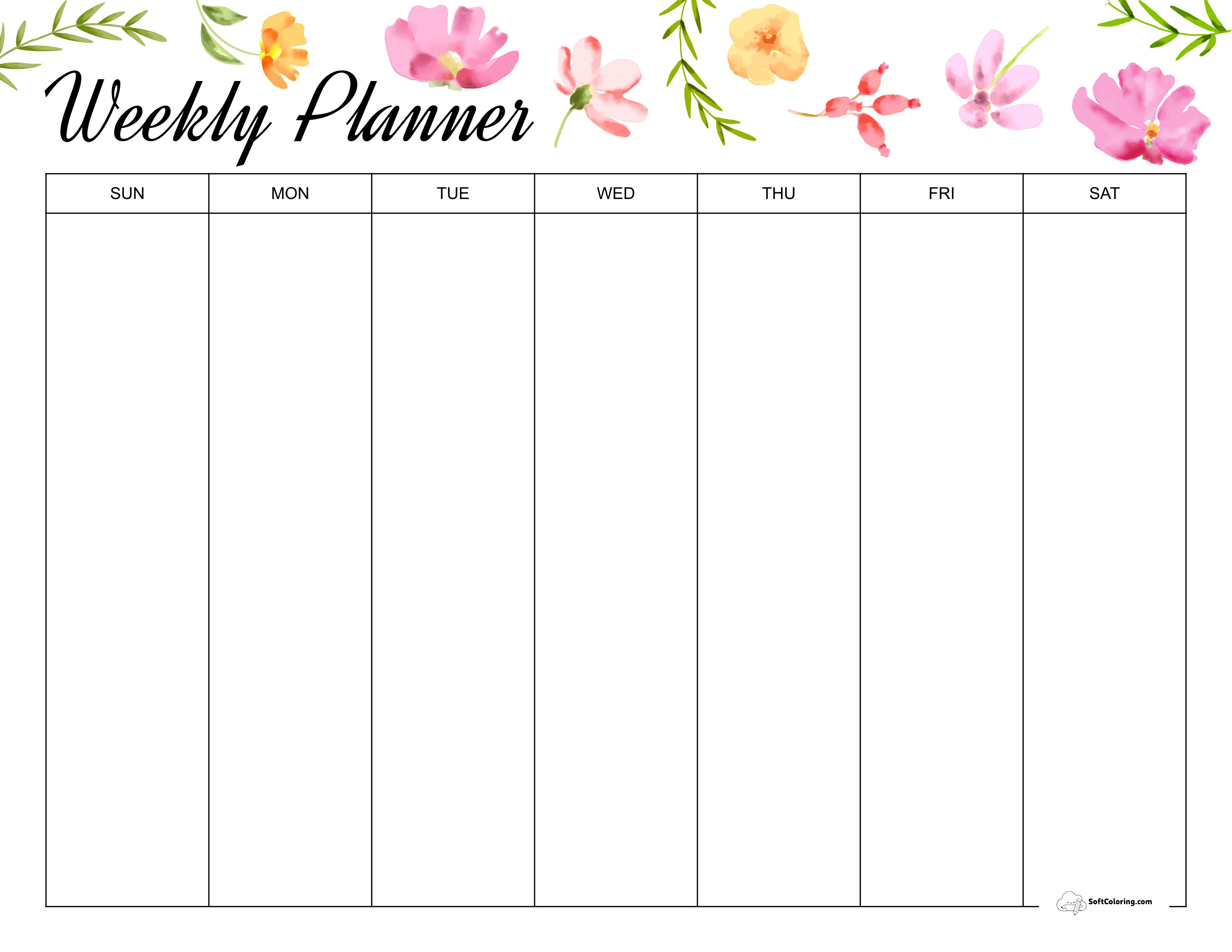 Free Weekly Planner Printable